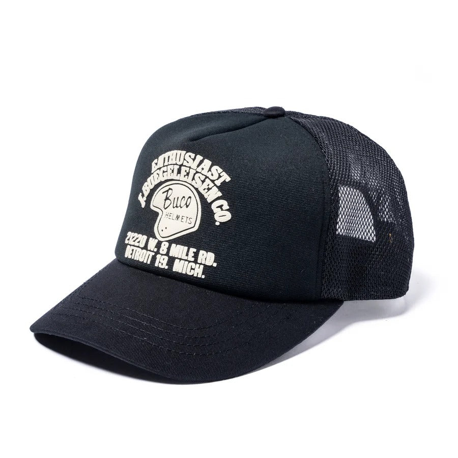 BA25004 BUCO MESH CAP / ENTHUSIAST - BLACK