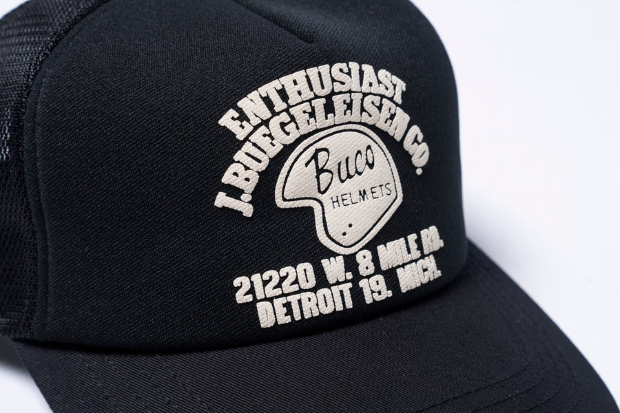 BA25004 BUCO MESH CAP / ENTHUSIAST - BLACK