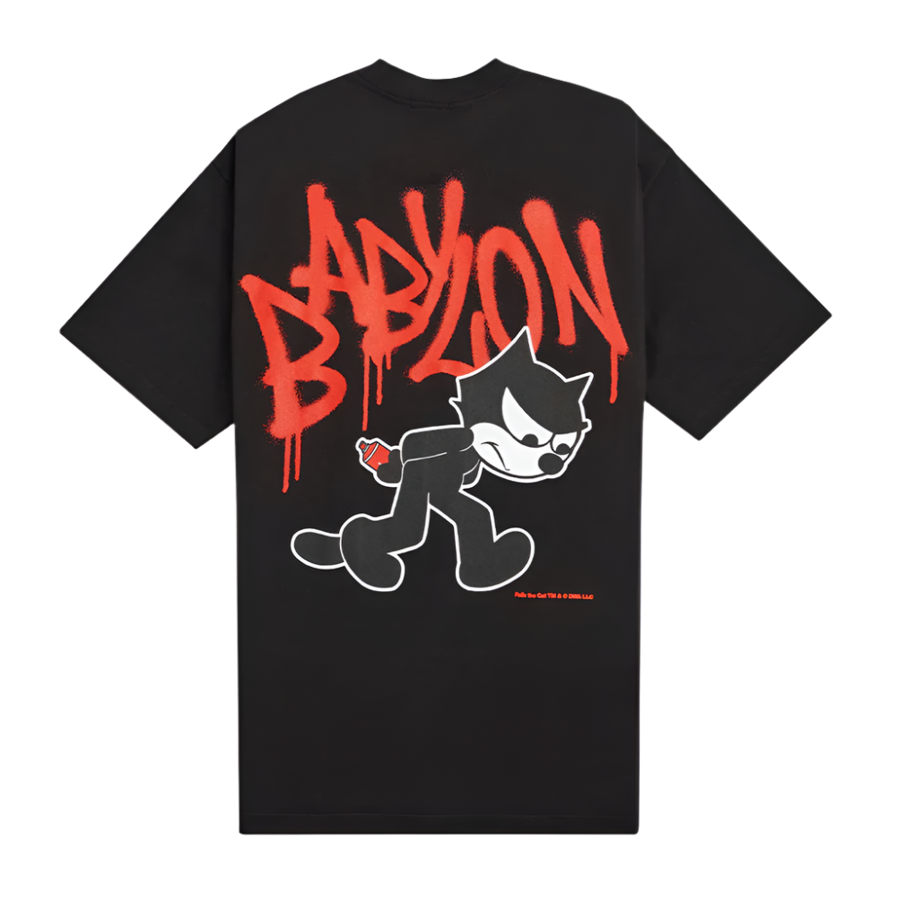 SPRAY TEE FELIX X BABYLON - BLACK