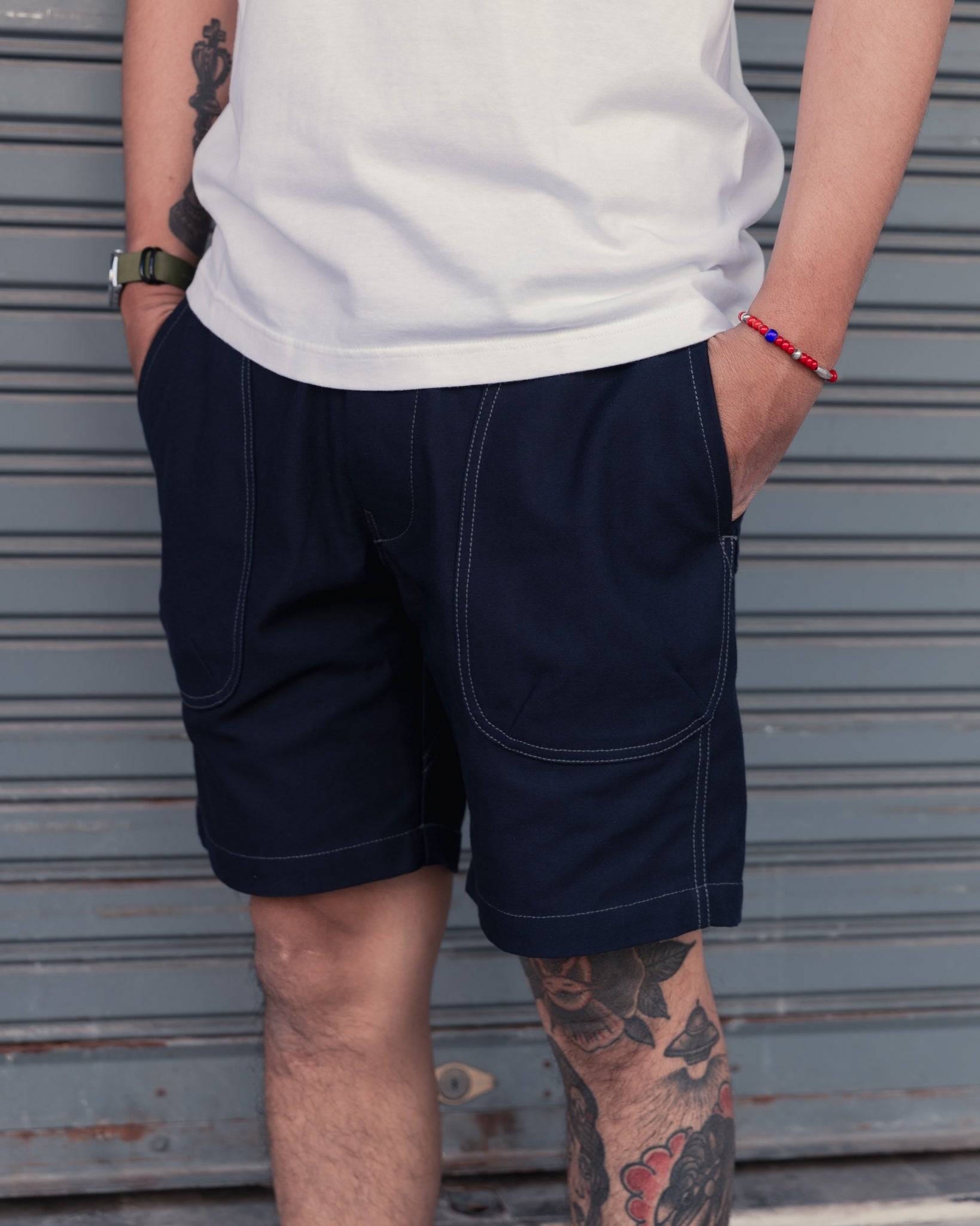 SHORT DECK PANTS - NAVY TWILL