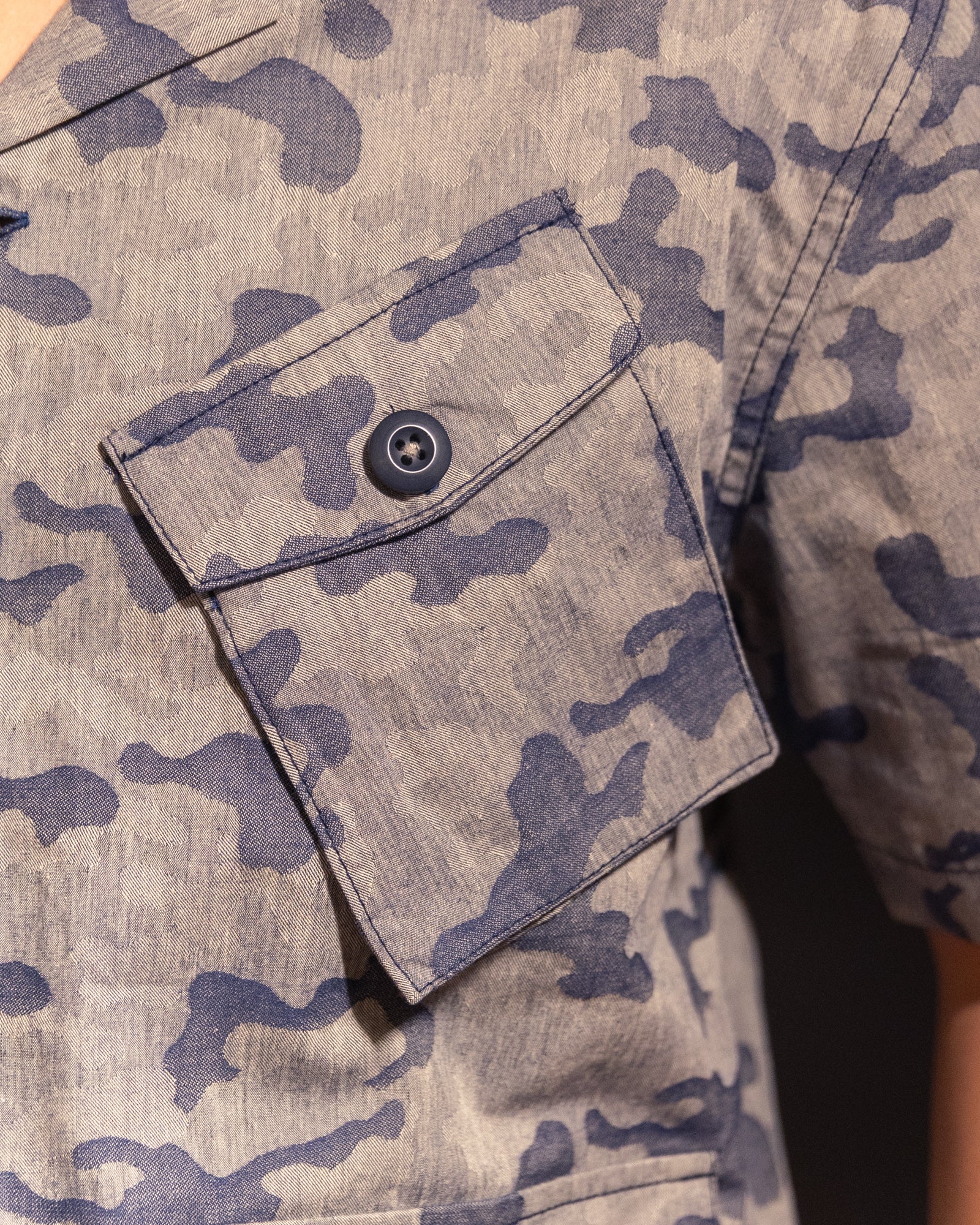 Tropical Oveshirt - Chambray camo