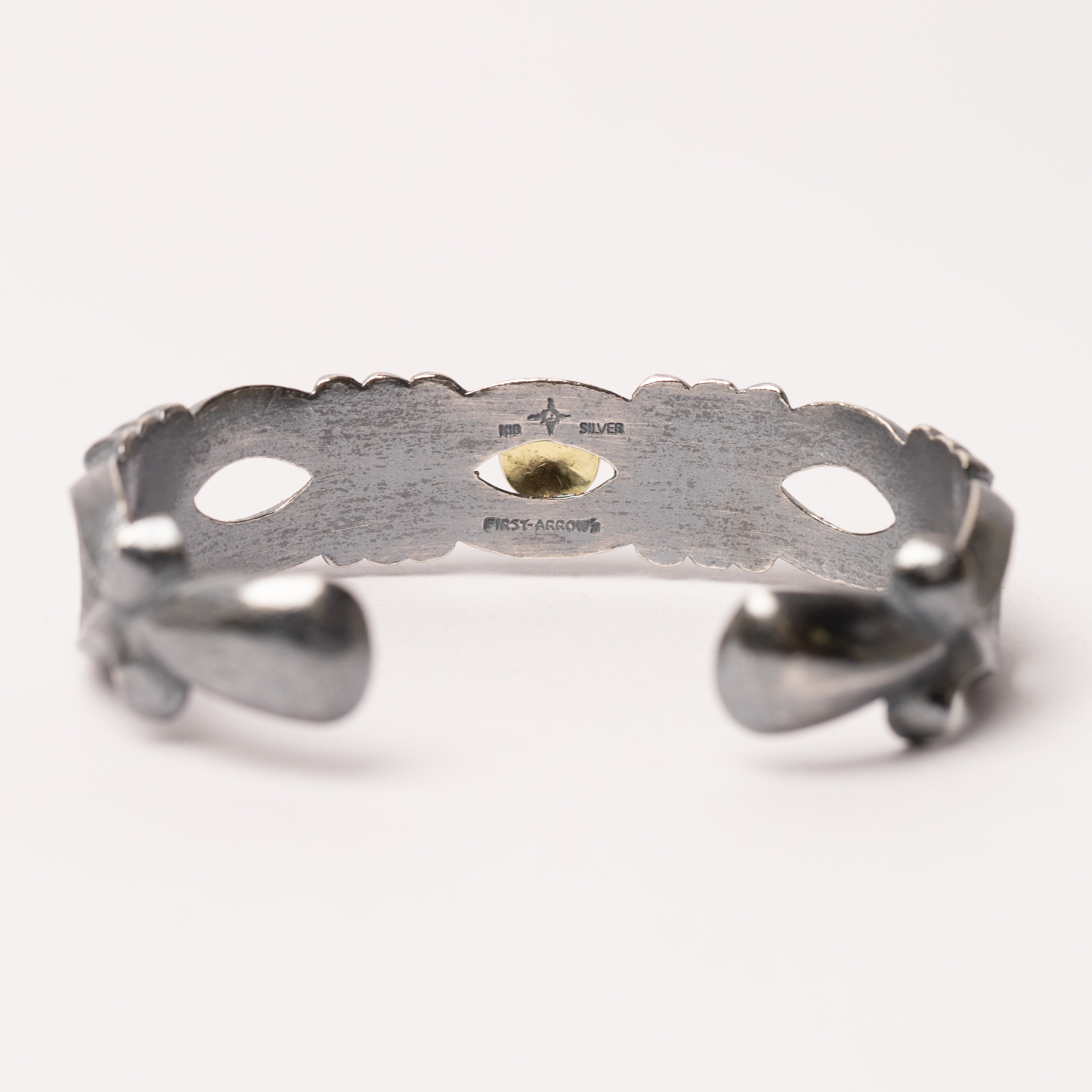 BR-262 Butterfly Sandcast (M) Bangle with K18