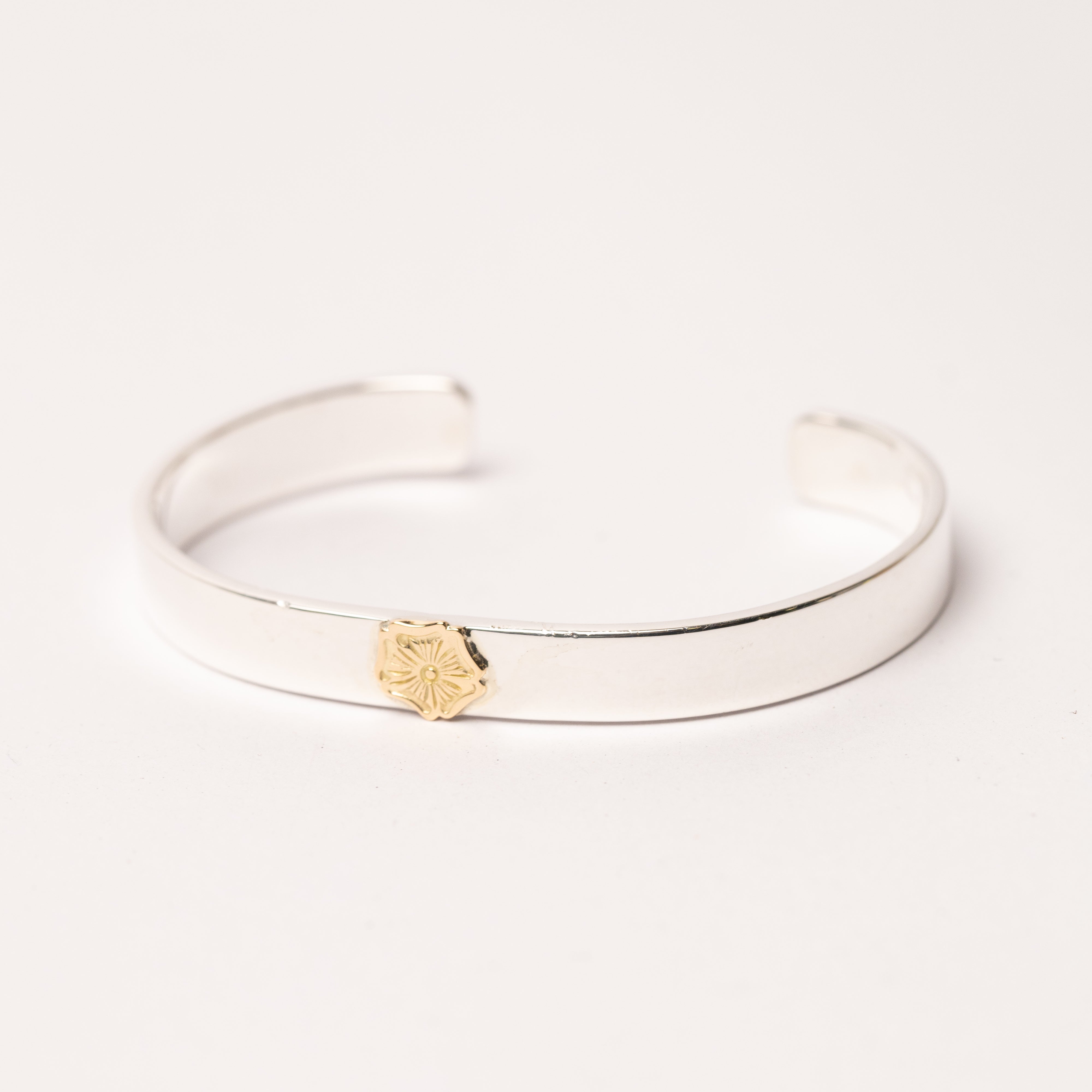BR-280 K18 Indian flower 8mm plain bangle