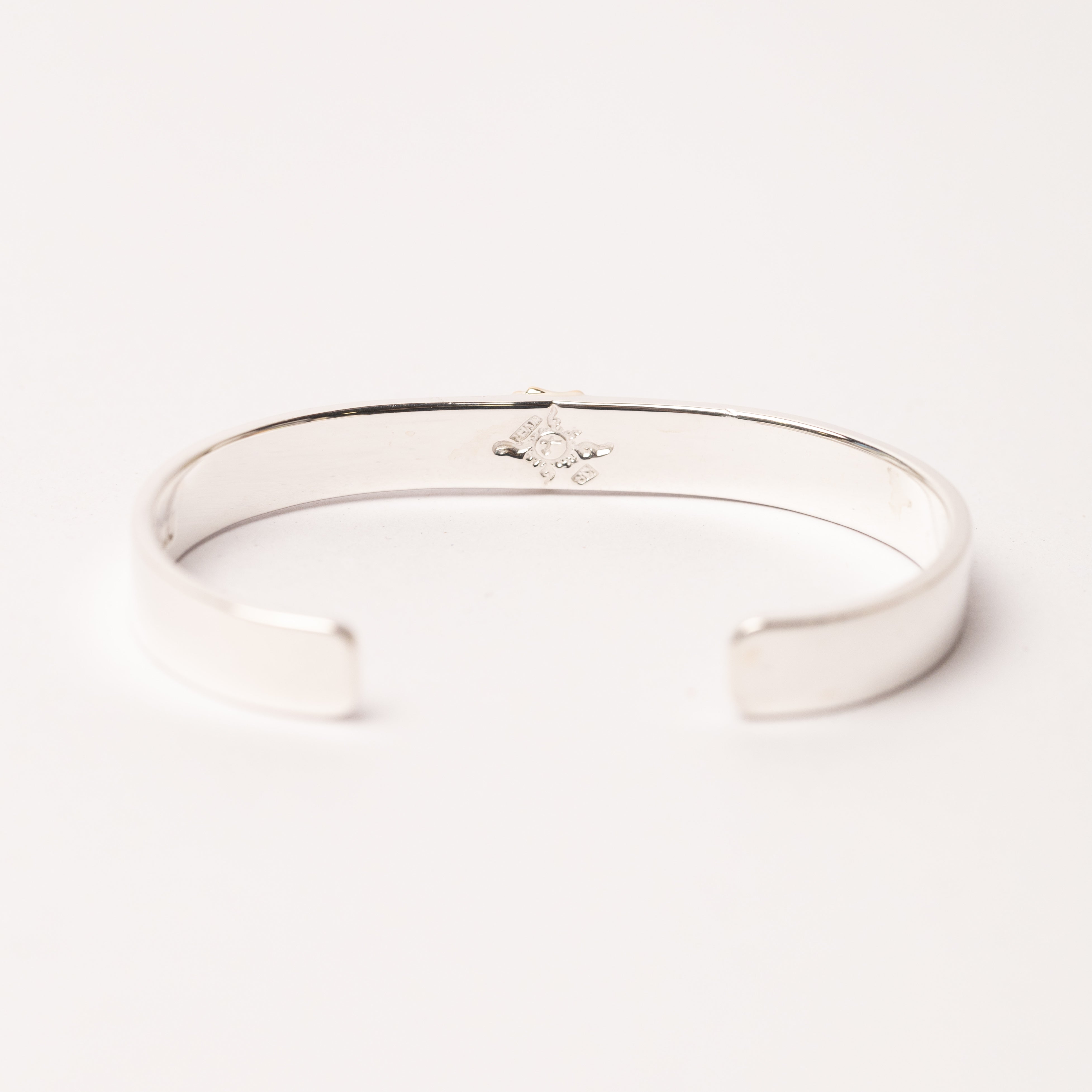 BR-280 K18 Indian flower 8mm plain bangle