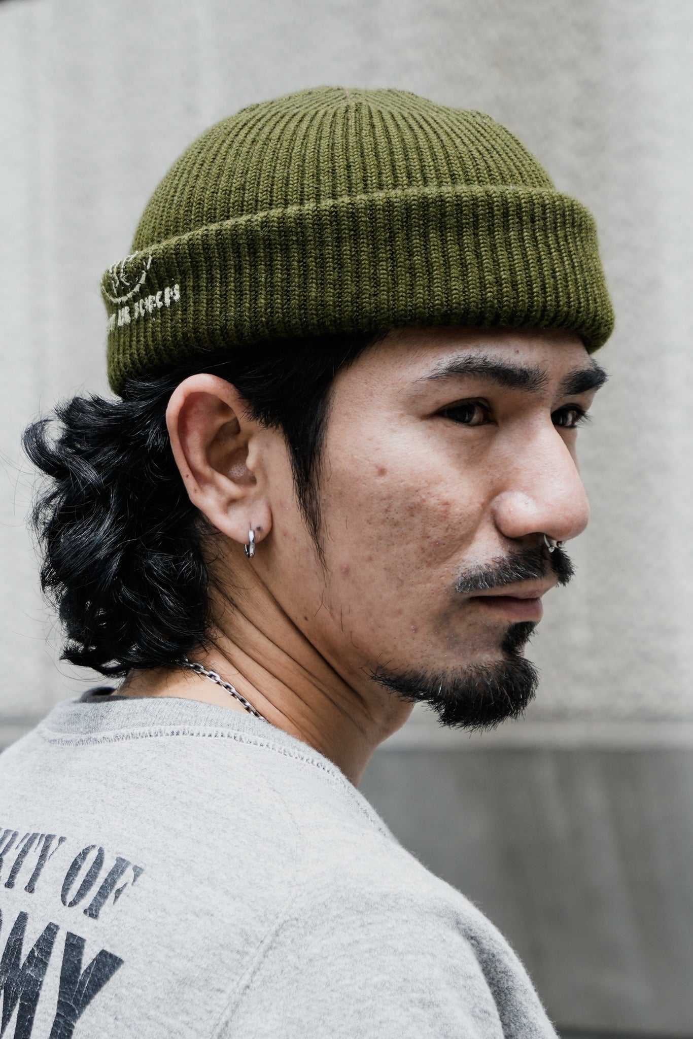 BR02186 WATCH CAP COTTON VERSION - OLIVE