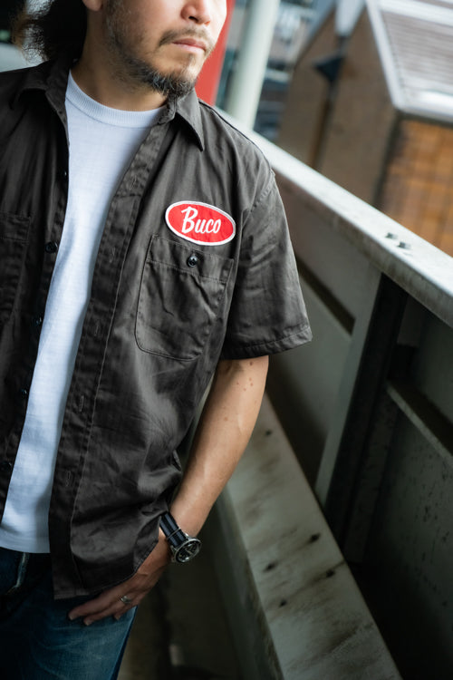 BS25001 BUCO WORKSHIRT S/S / CULVER CITY - STEEL