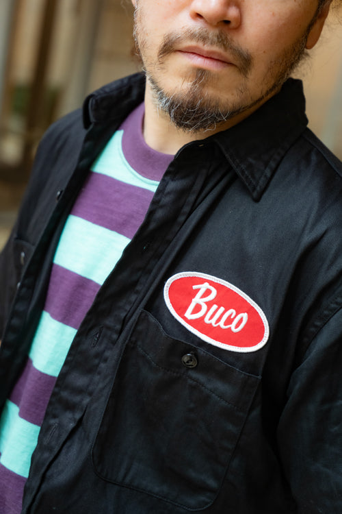 BS25001 BUCO WORKSHIRT S/S / CULVER CITY - BLACK