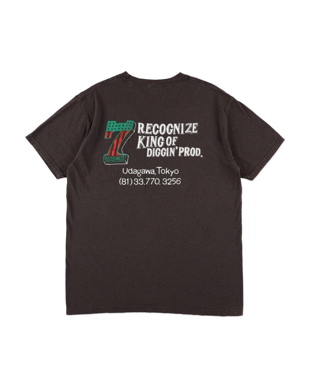 7 VINYL TEE AGED - BLACK
