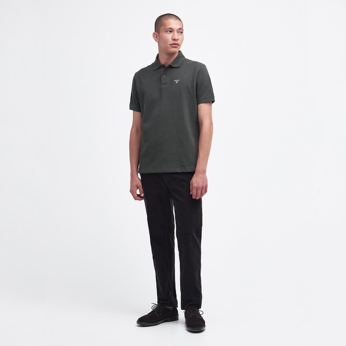 TARTAN PIQUE POLO SHIRT - FOREST GREEN