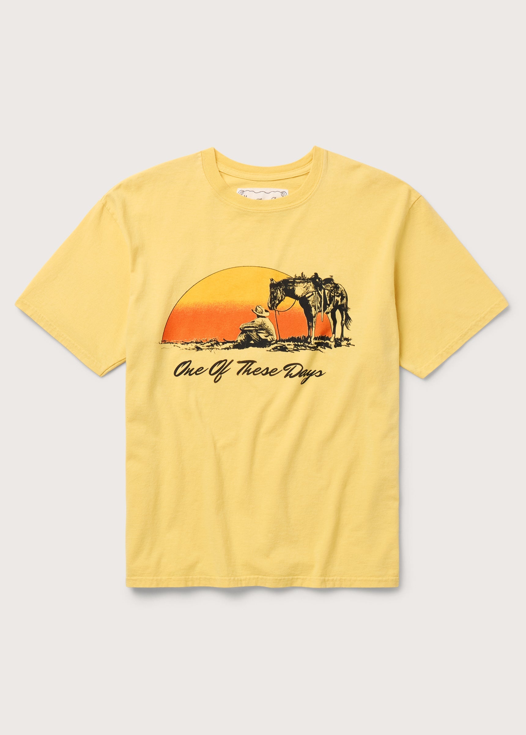 COULD ONLY REMEMBER TSHIRT - HARD WASHED YELLOW