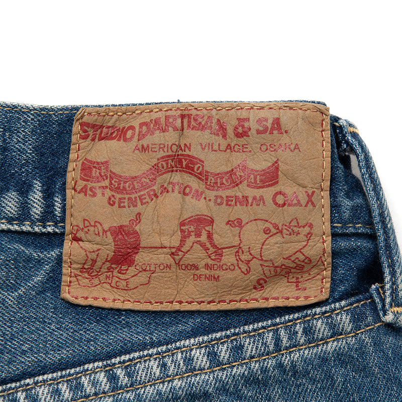 D1891U USED Washed Regular Straight Jeans - USED INDIGO