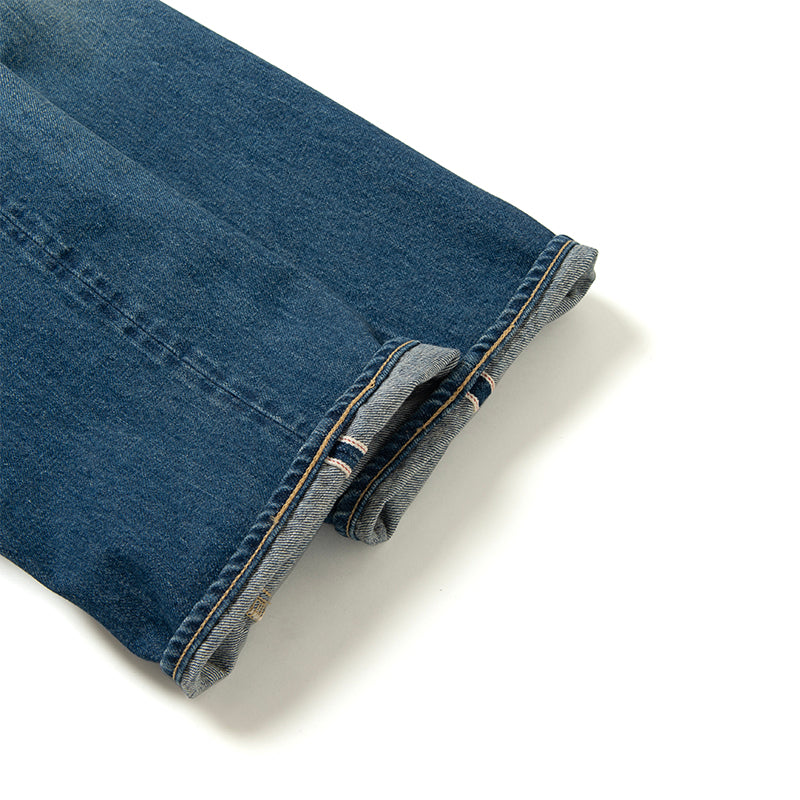 D1891U USED Washed Regular Straight Jeans - USED INDIGO