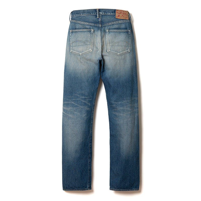 D1891U USED Washed Regular Straight Jeans - USED INDIGO