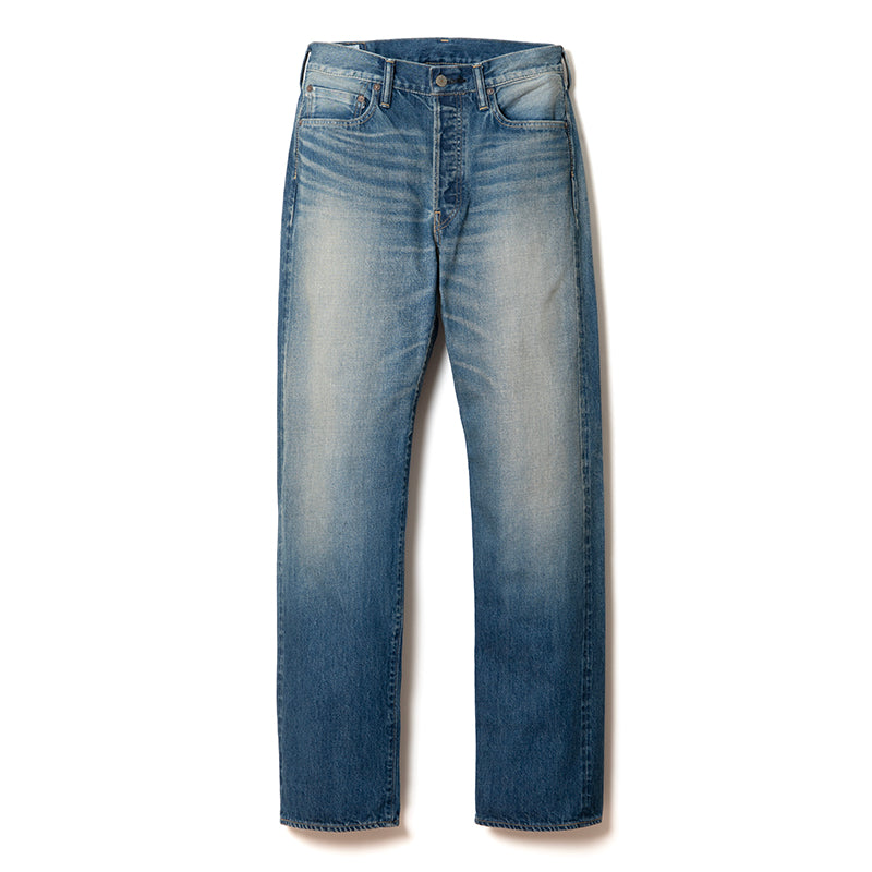 D1891U USED Washed Regular Straight Jeans - USED INDIGO