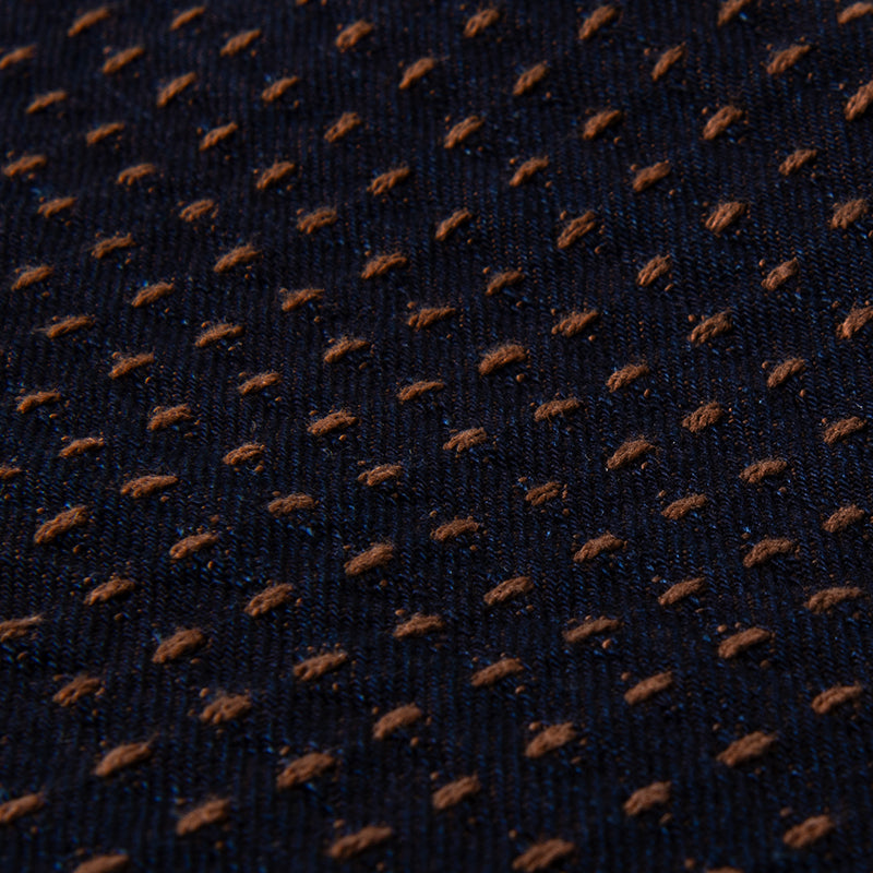 D1897 Persimmon tannin sashiko jeans - INDIGO