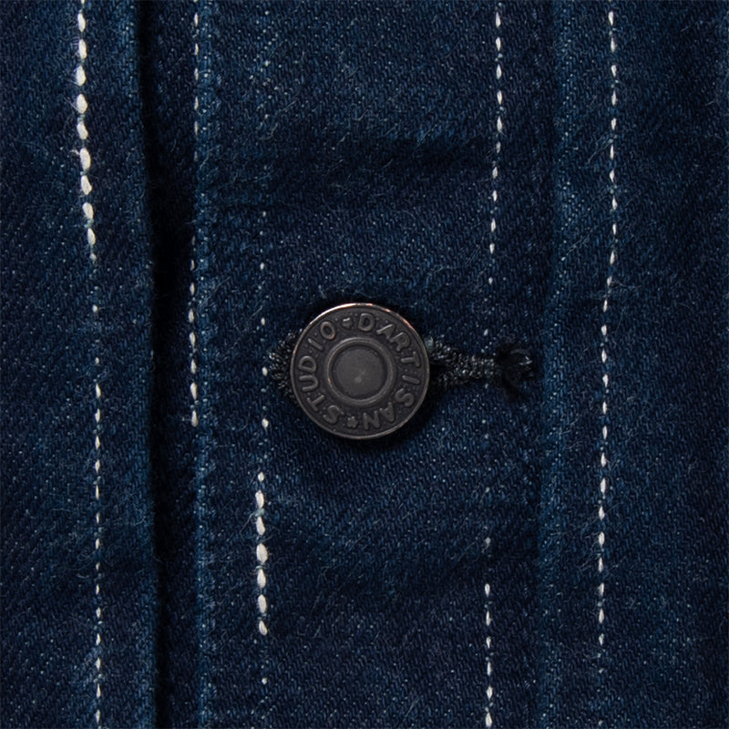 D4589 RAIN Kasuri Denim Jacket - INDIGO