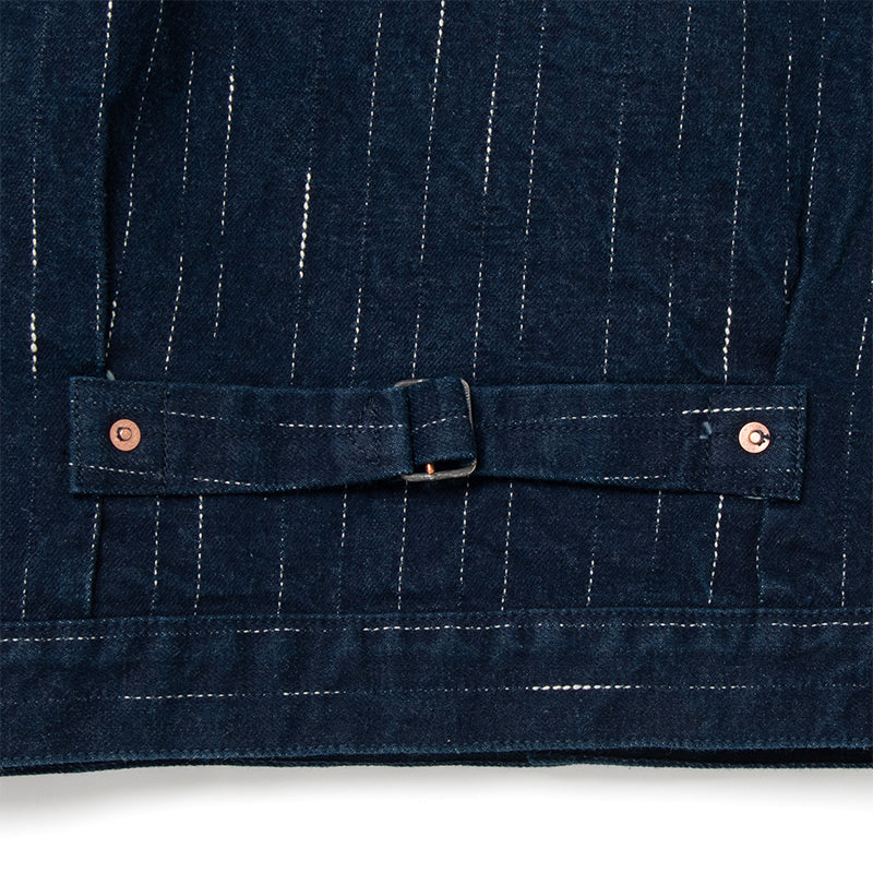 D4589 RAIN Kasuri Denim Jacket - INDIGO