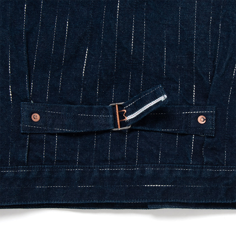 D4589 RAIN Kasuri Denim Jacket - INDIGO