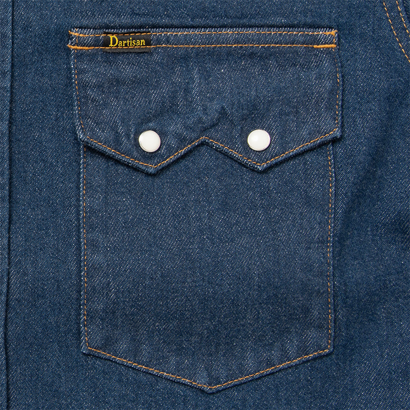 D5701 Natural indigo denim western shirt - INDIGO