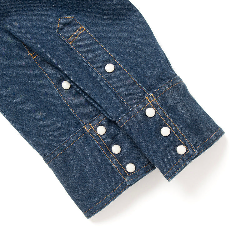 D5701 Natural indigo denim western shirt - INDIGO