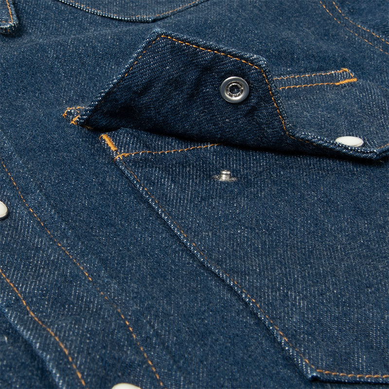 D5701 Natural indigo denim western shirt - INDIGO