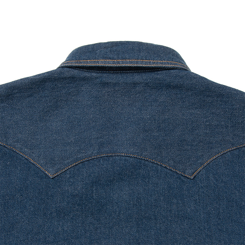 D5701 Natural indigo denim western shirt - INDIGO
