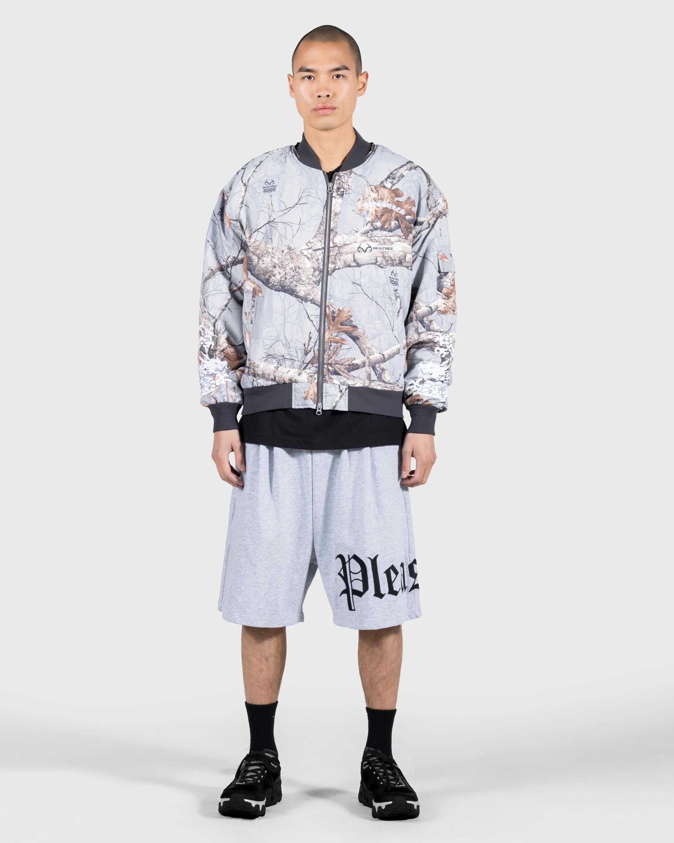OE WIDE SHORTS - GREY MELANGE