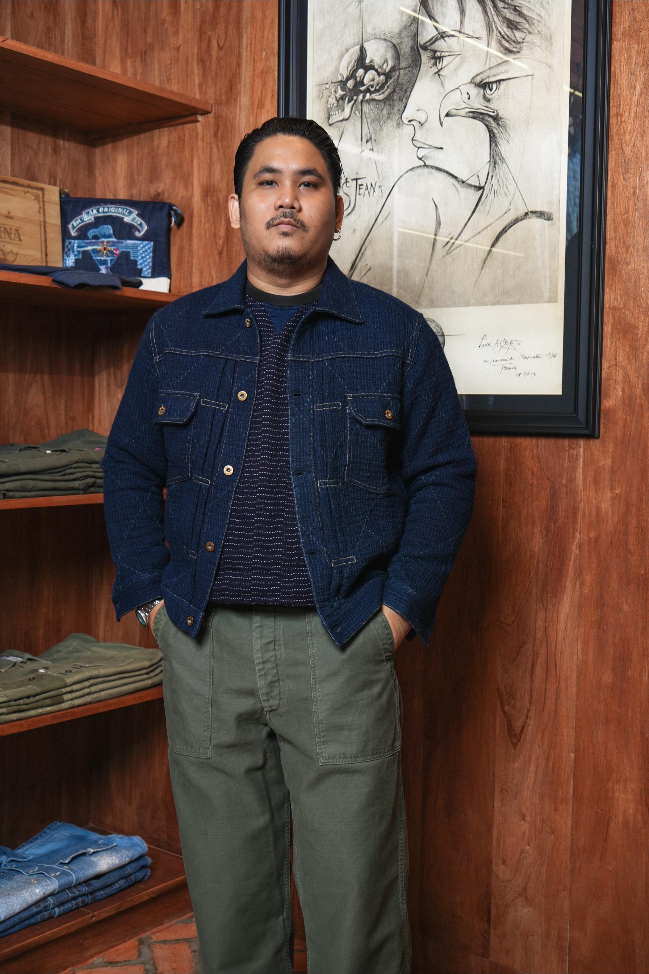 Heavy Sashiko Classic Type-2 Dark Jacket - INDIGO