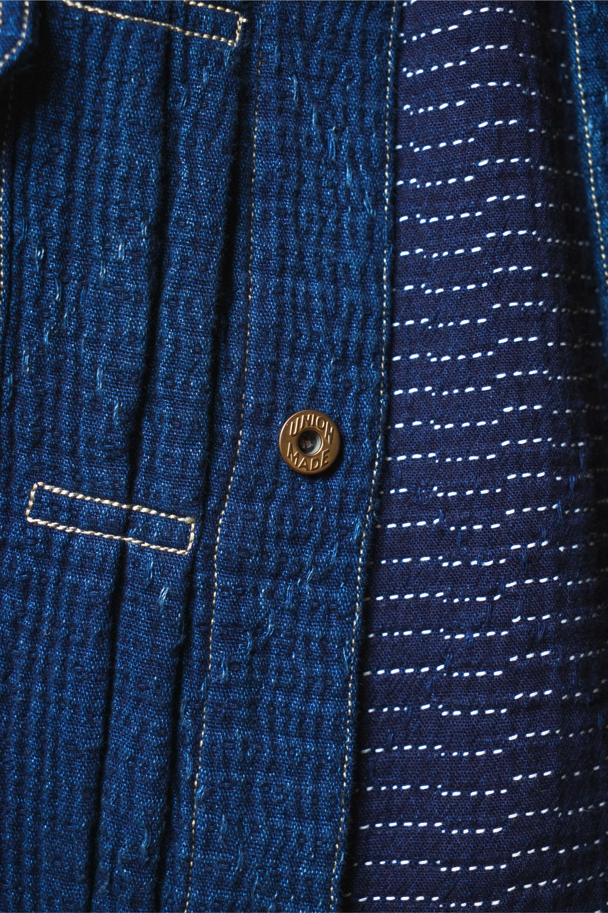 Heavy Sashiko Classic Type-2 Dark Jacket - INDIGO