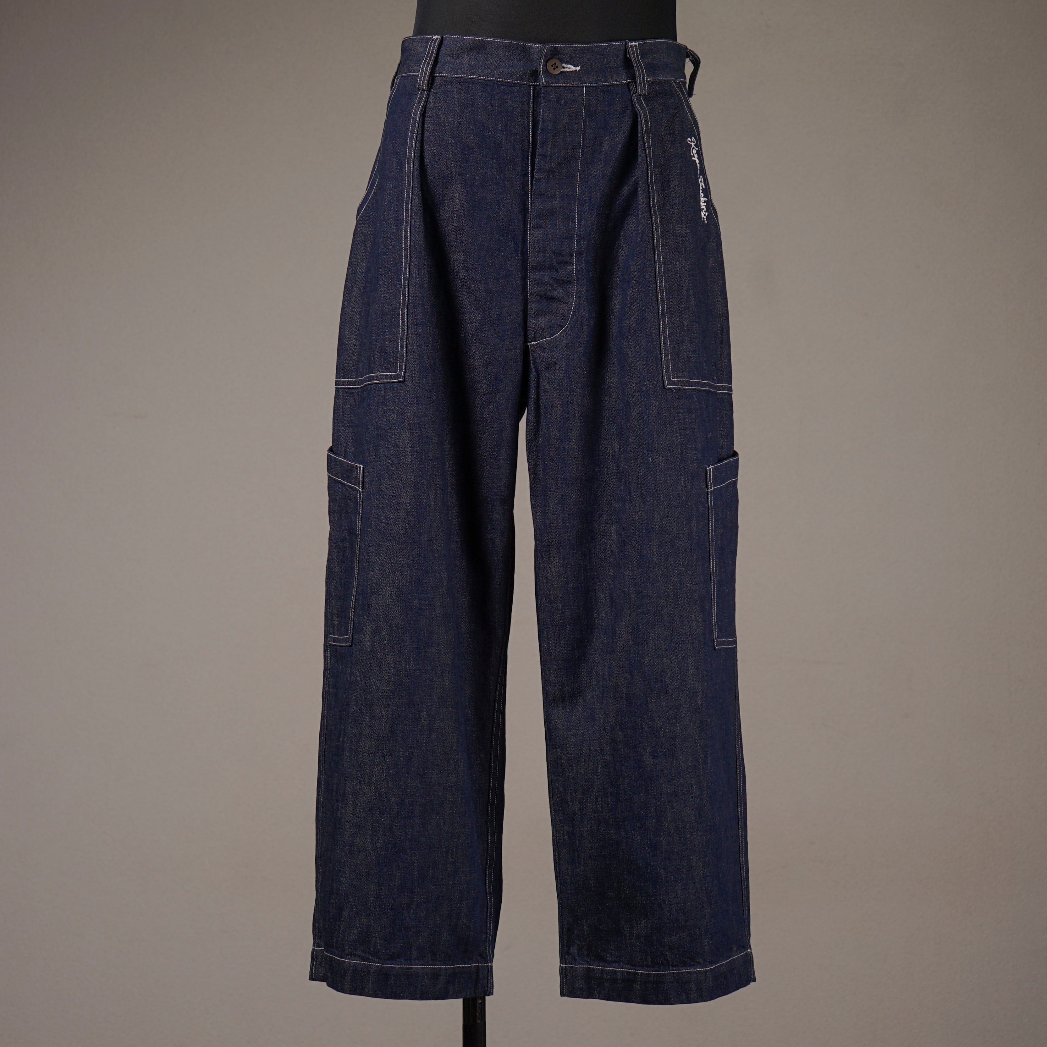 KEEP ON FUCKIN' - UTILITY DENIM PANTS - INDIGO