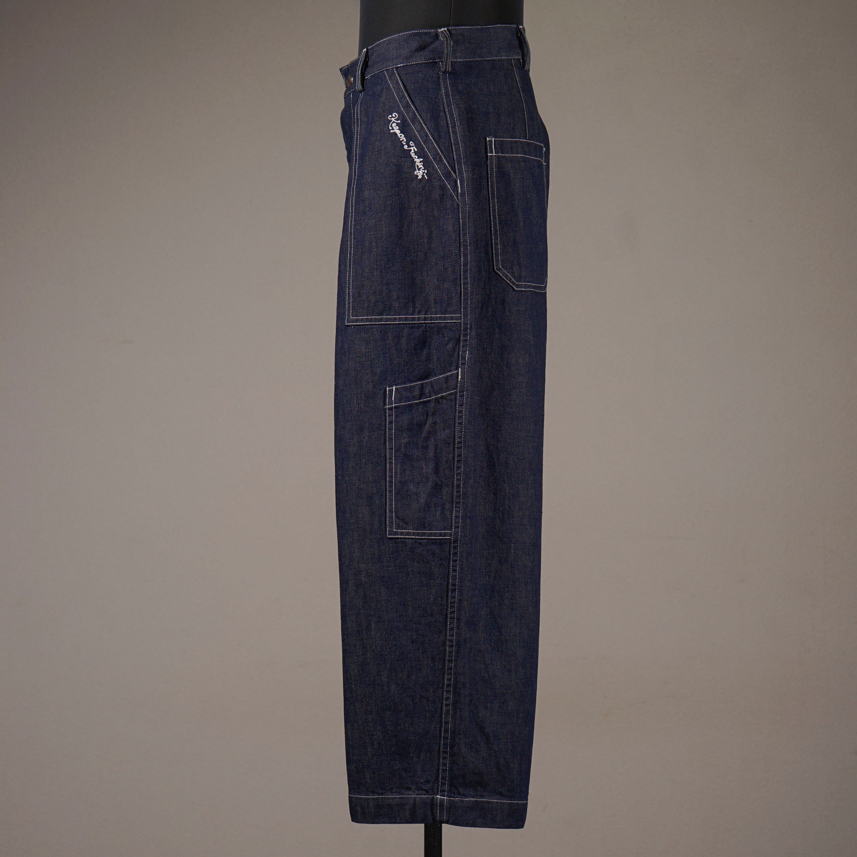 KEEP ON FUCKIN' - UTILITY DENIM PANTS - INDIGO