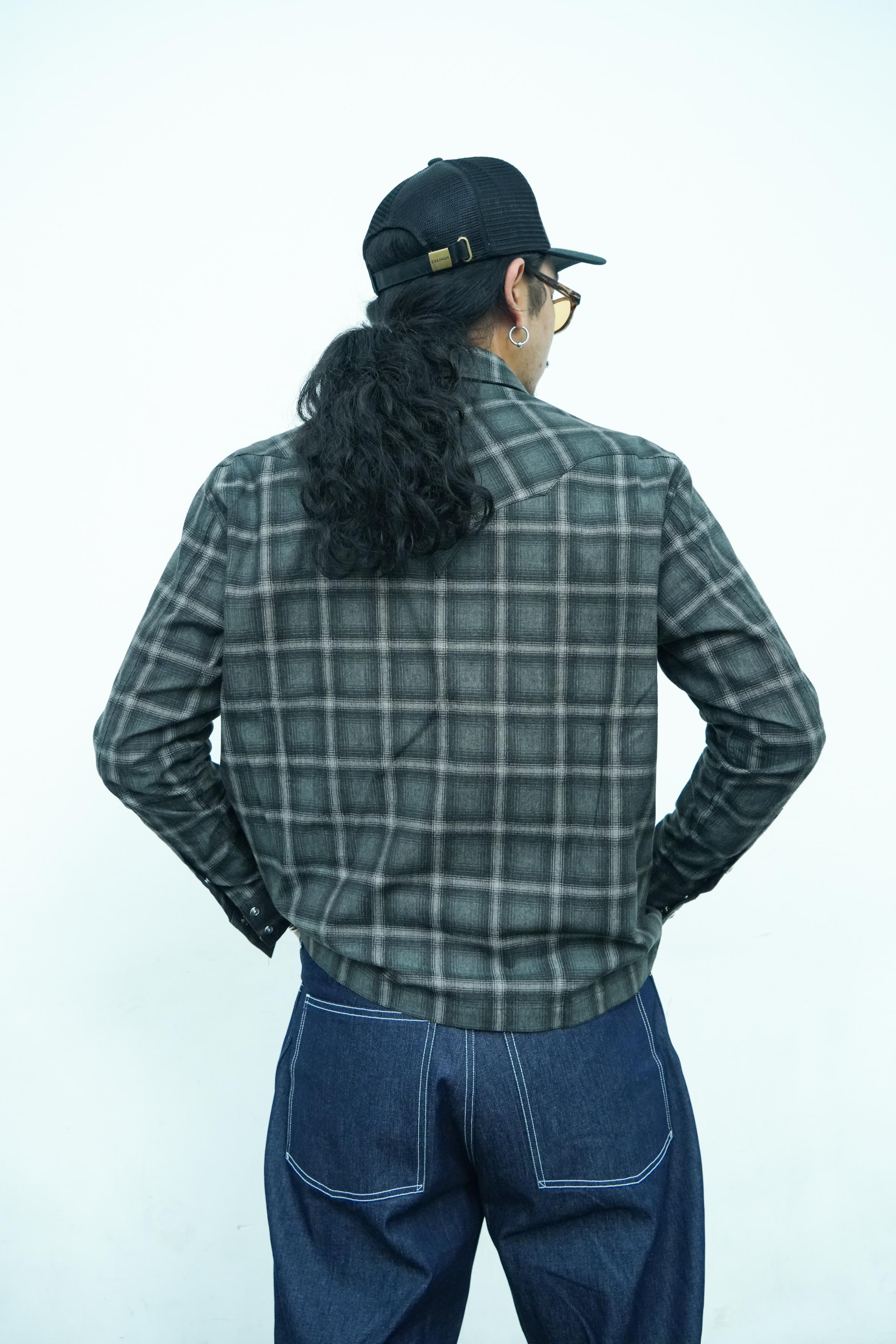 Mod Western Shirt - Printed Black JP Chambray