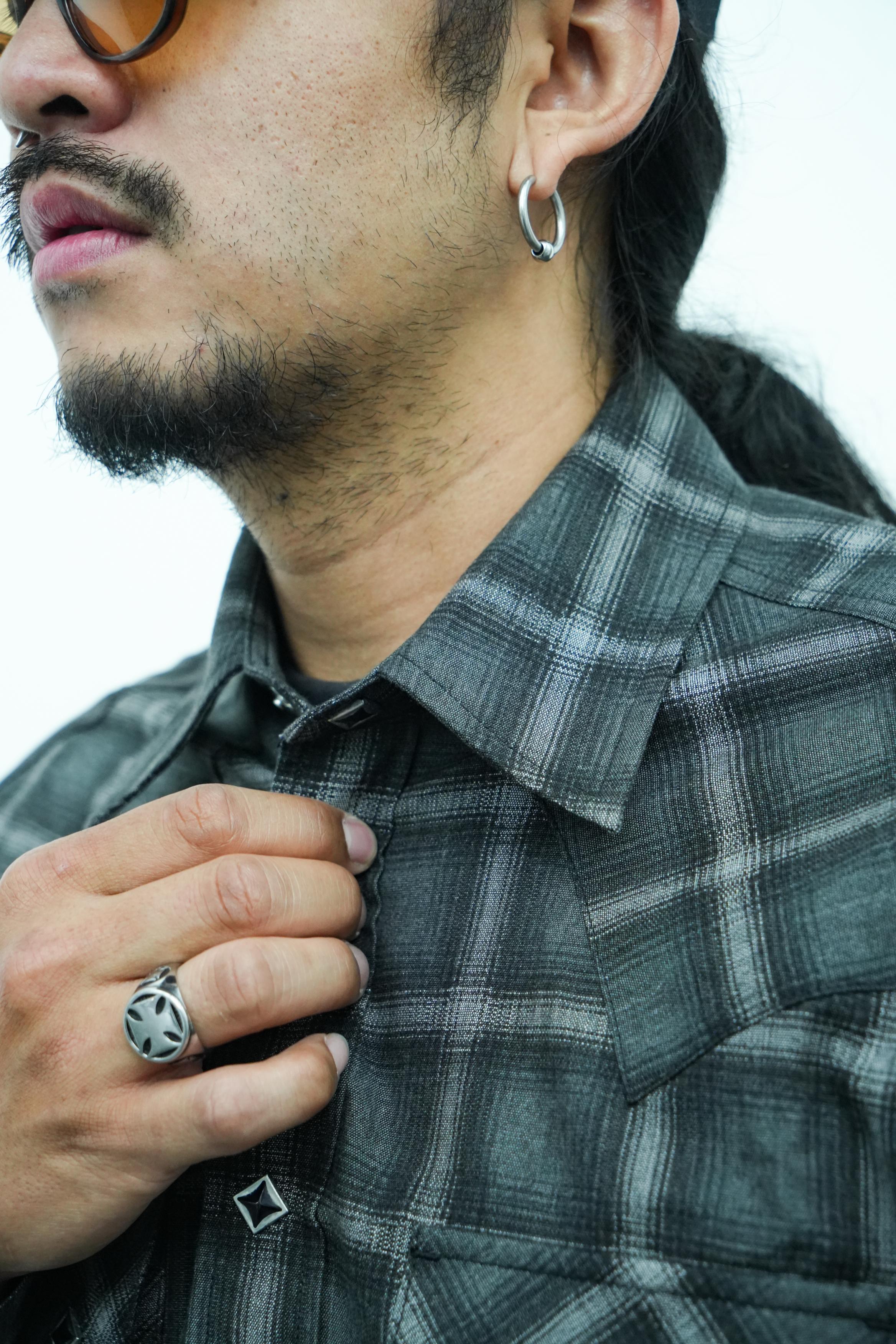 Mod Western Shirt - Printed Black JP Chambray