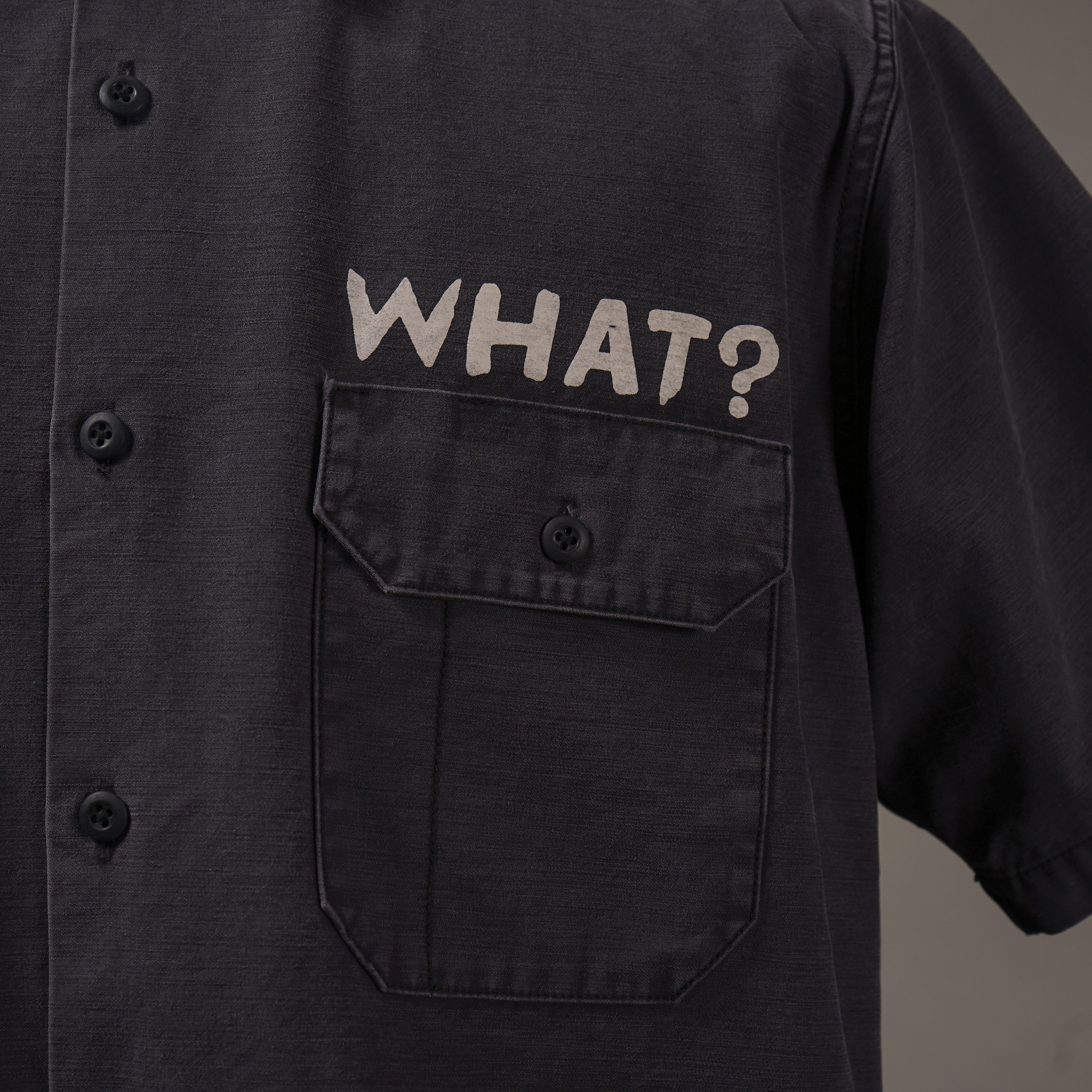 WHAT-ME WEIRDO? - S/S WORK SHIRTS - BLACK