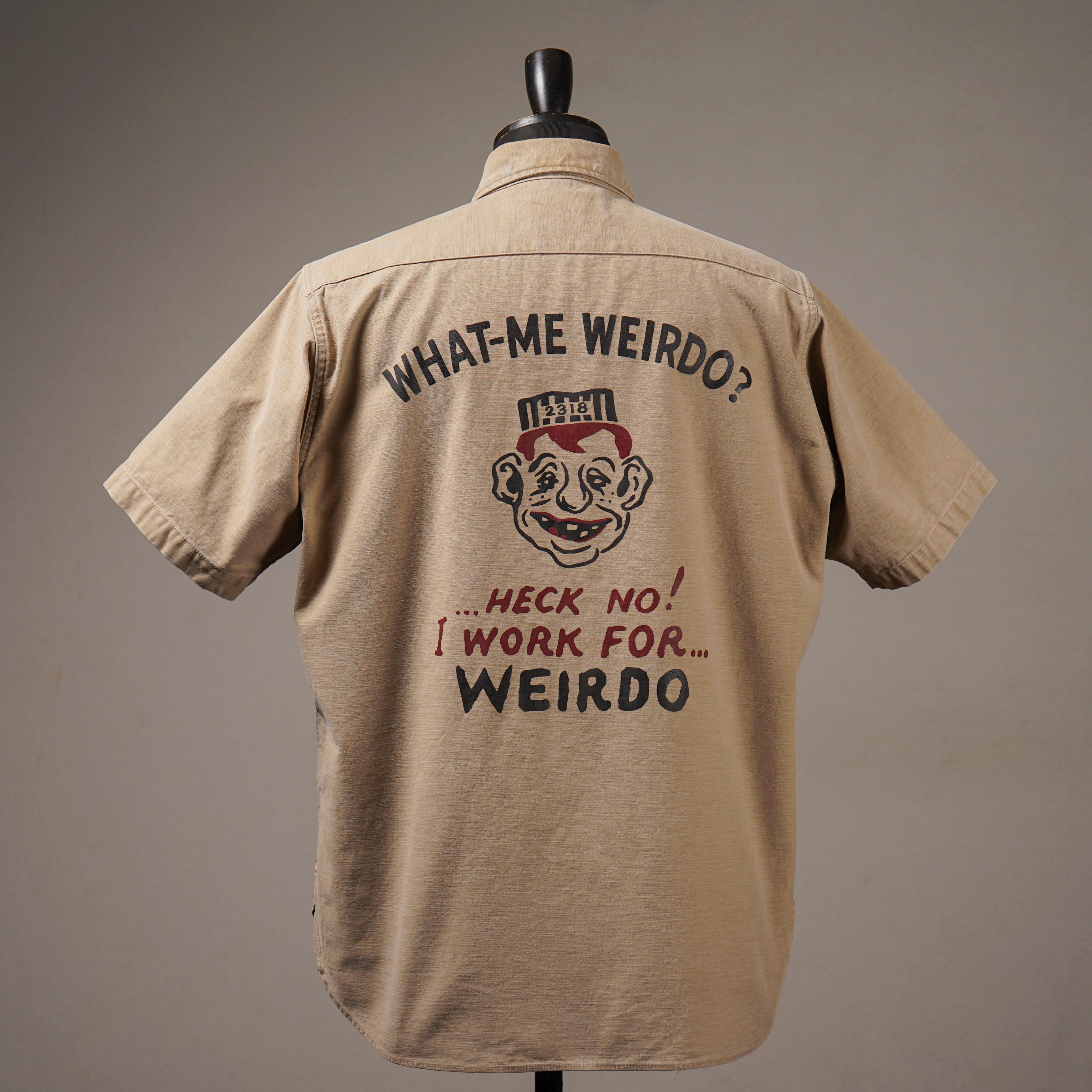 WHAT-ME WEIRDO? - S/S WORK SHIRTS - BEIGE