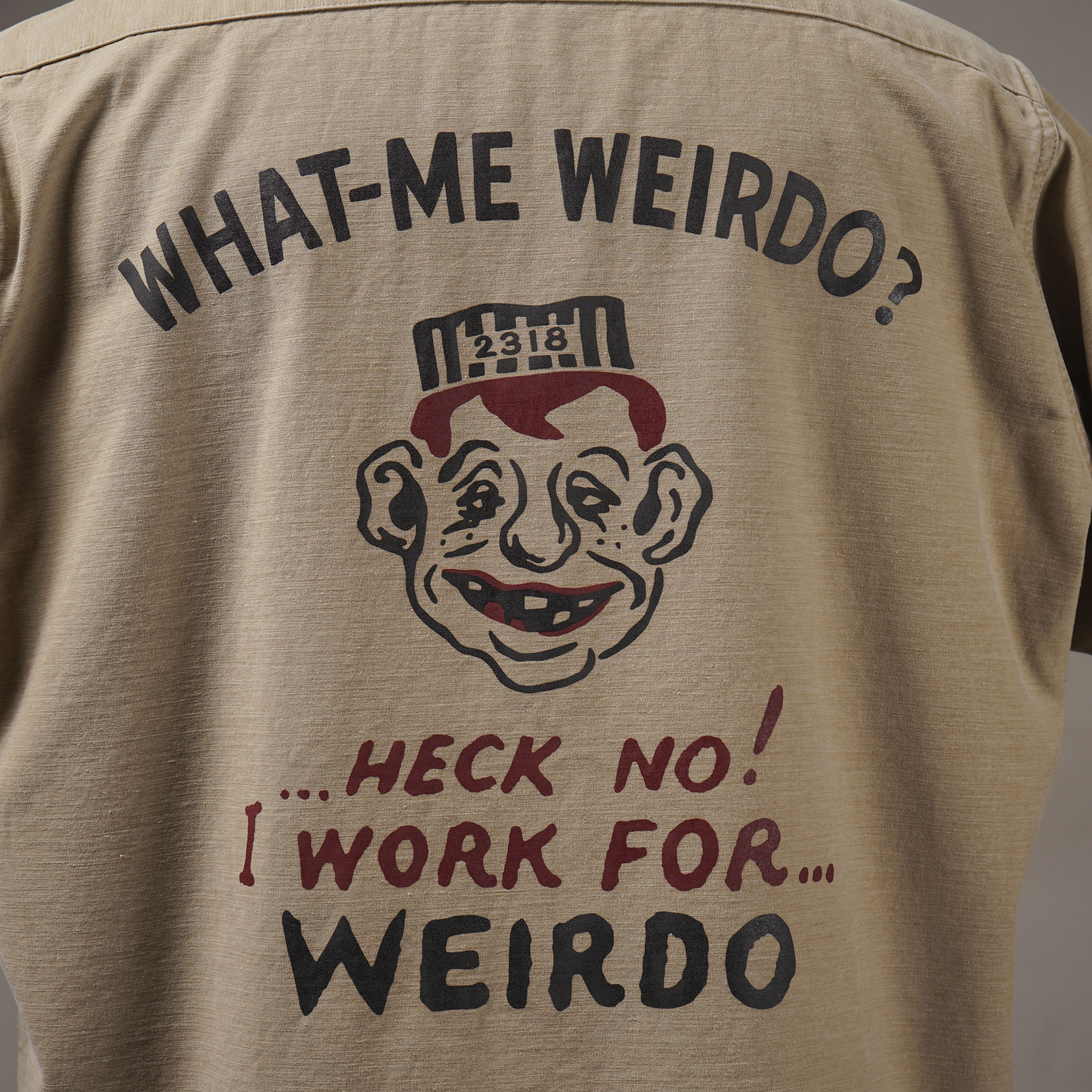 WHAT-ME WEIRDO? - S/S WORK SHIRTS - BEIGE