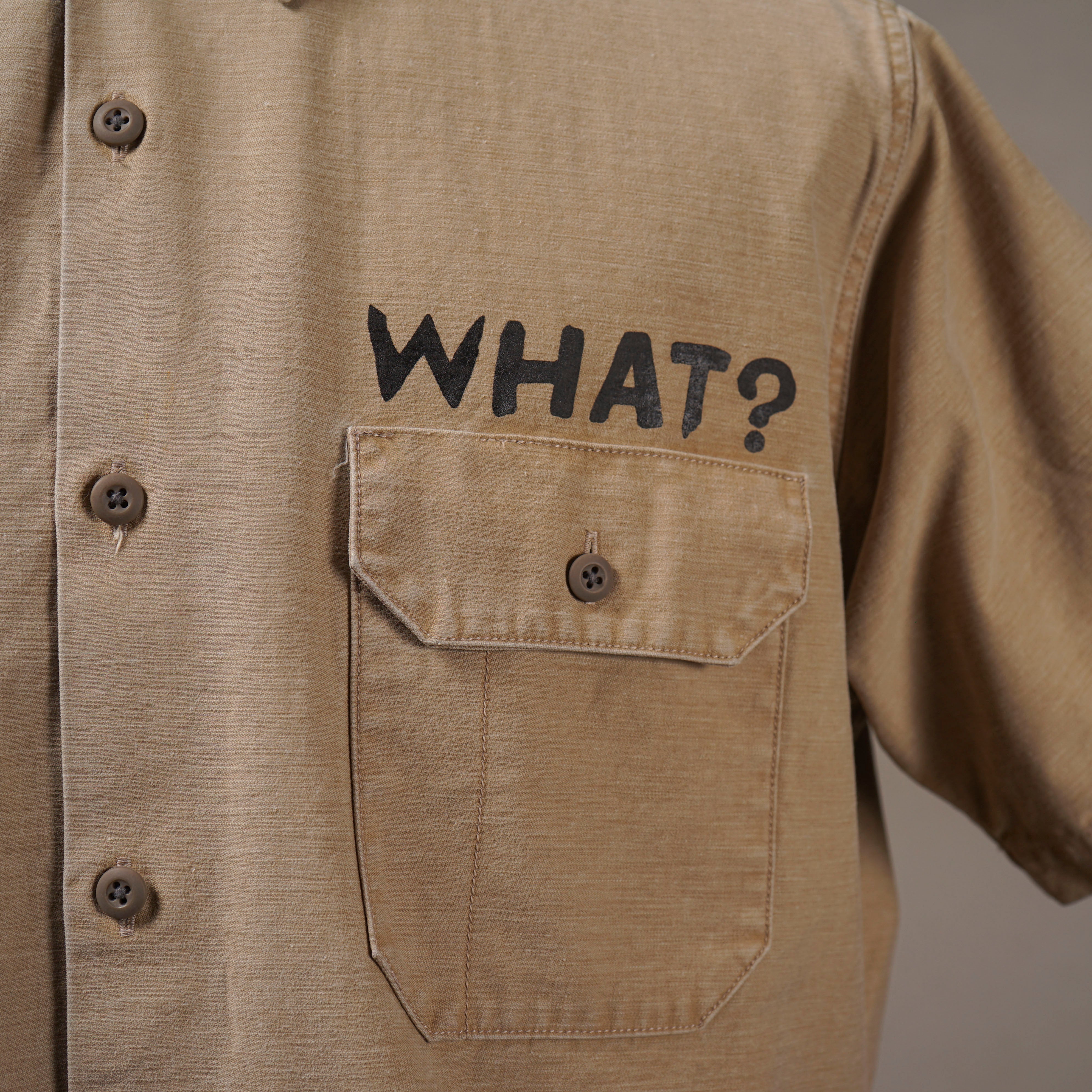 WHAT-ME WEIRDO? - S/S WORK SHIRTS - BEIGE