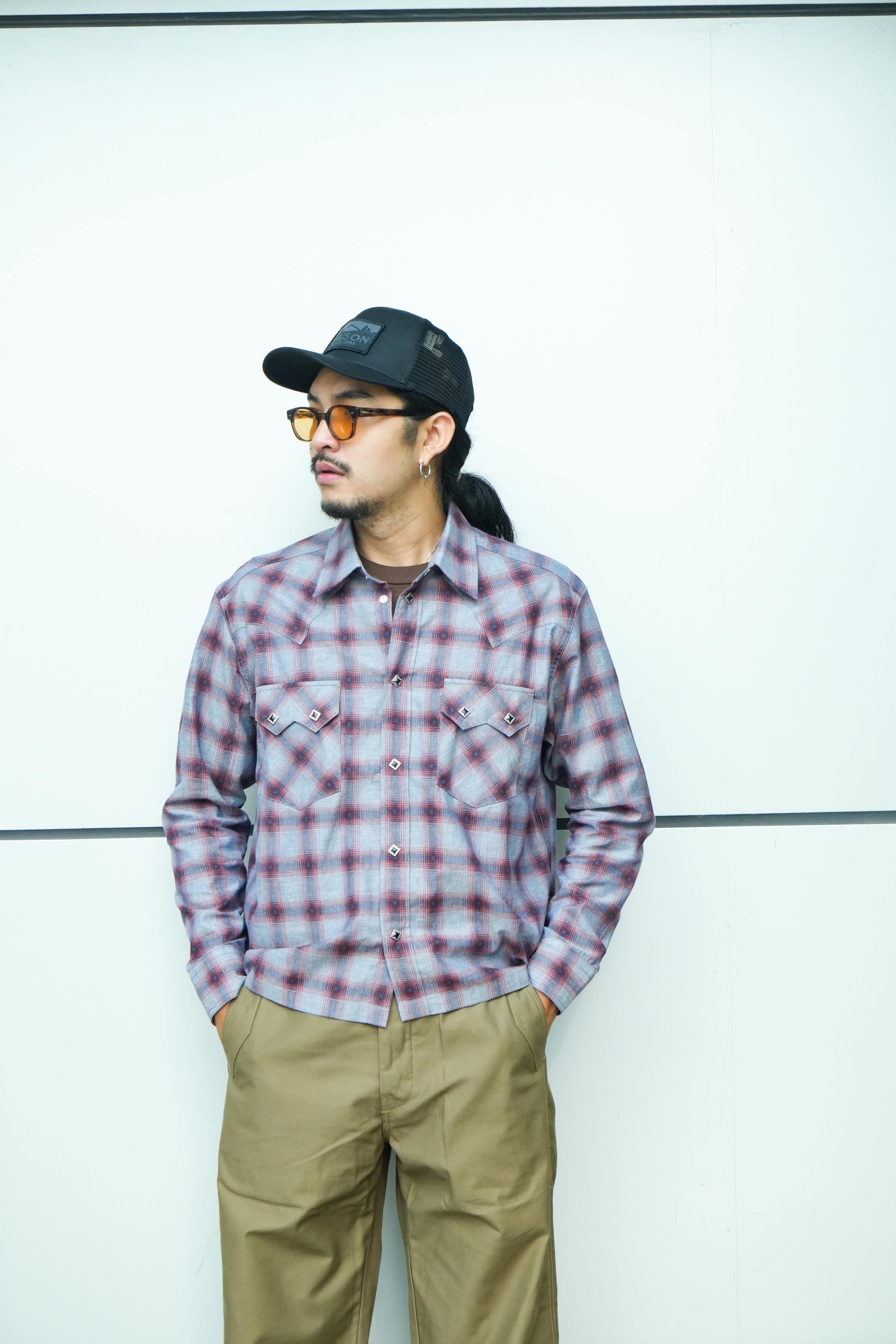 Mod Western Shirt - Printed Blue JP Chambray