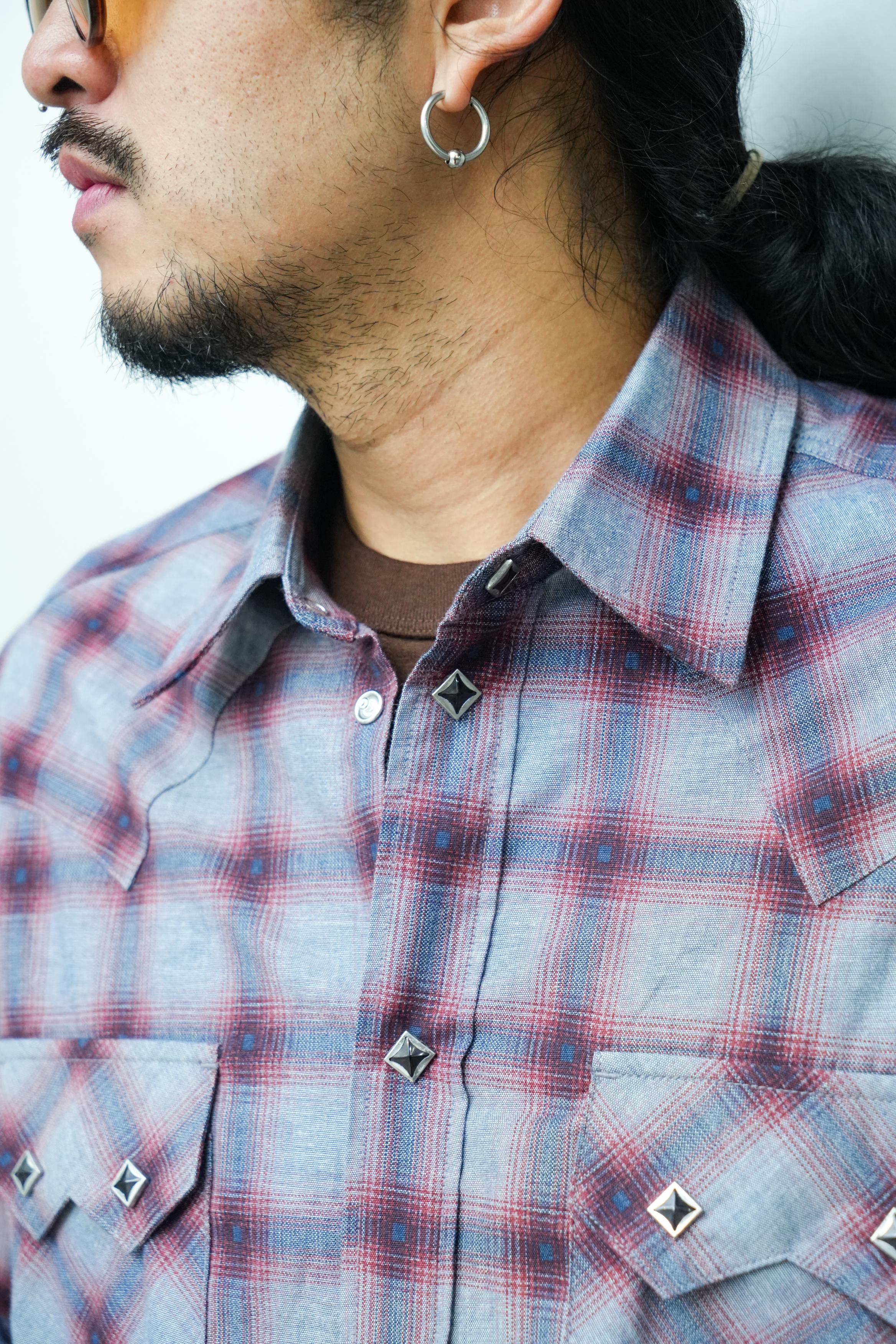 Mod Western Shirt - Printed Blue JP Chambray