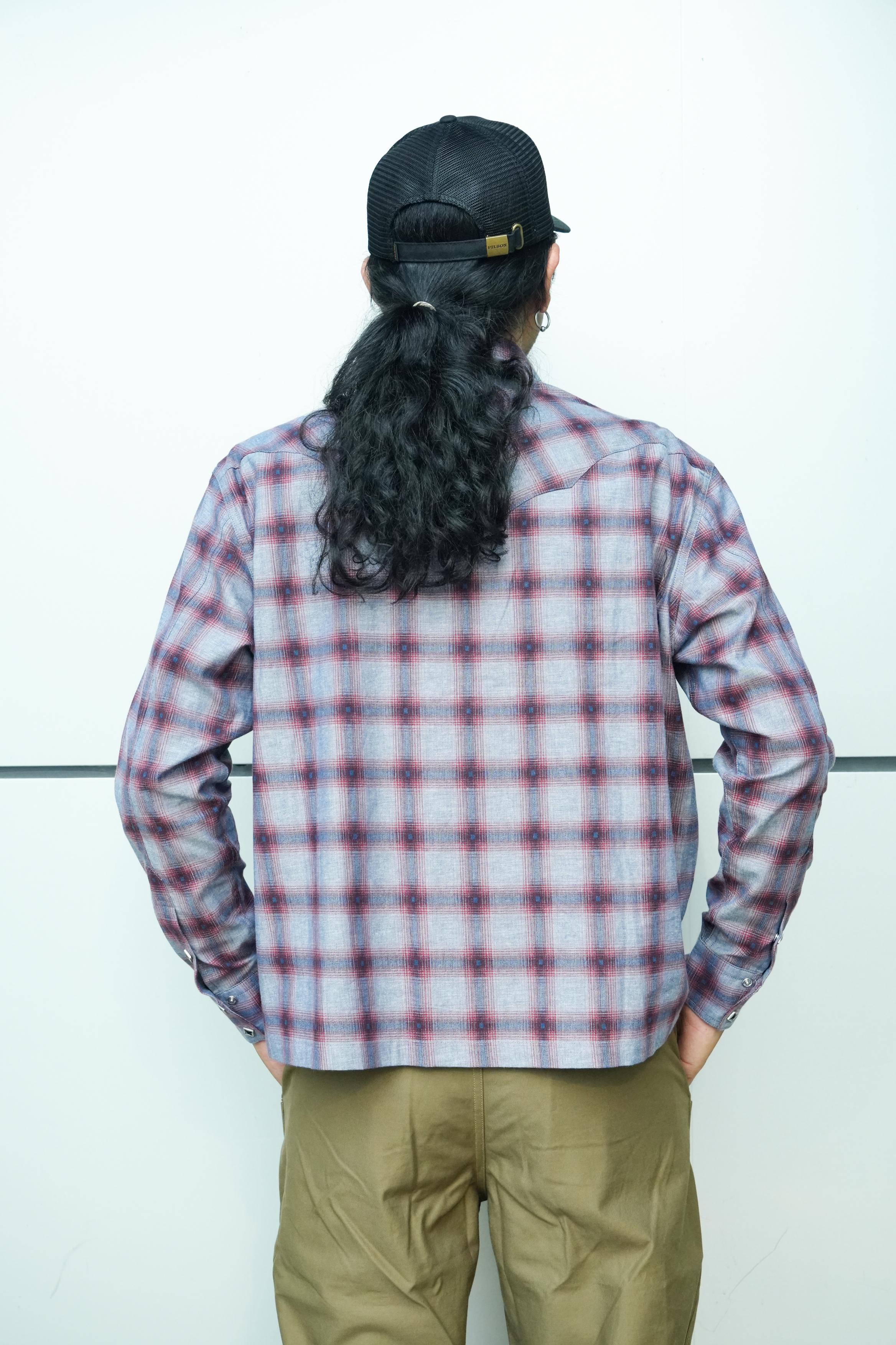 Mod Western Shirt - Printed Blue JP Chambray