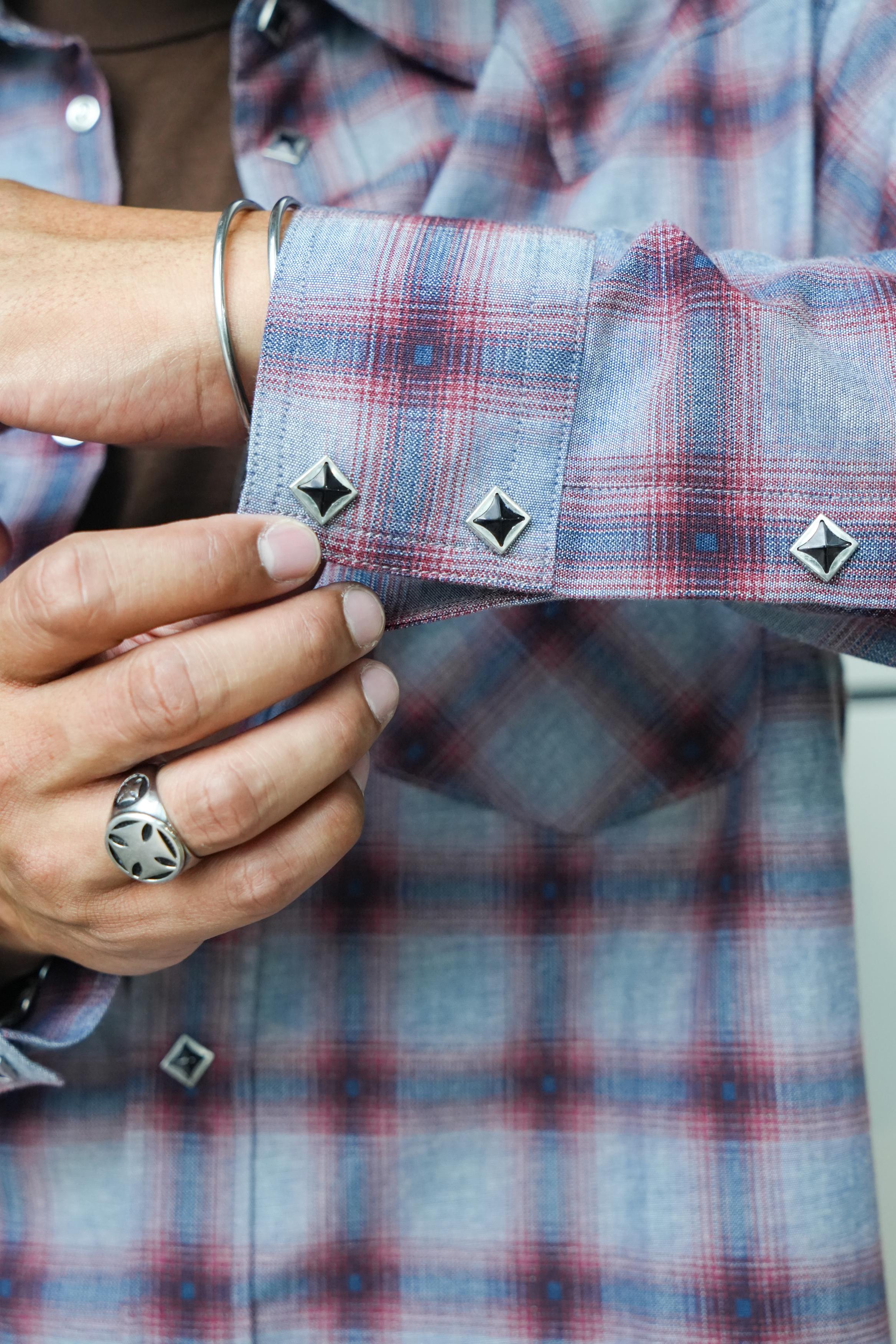 Mod Western Shirt - Printed Blue JP Chambray