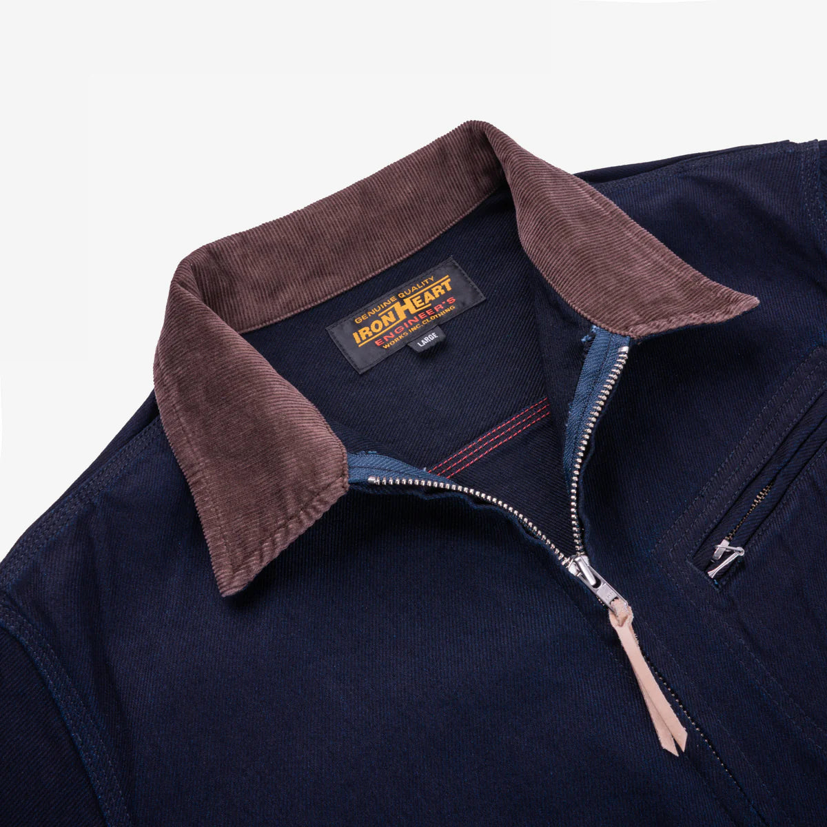 IHJ-143 12oz Kersey Work Jacket - INDIGO/BLACK