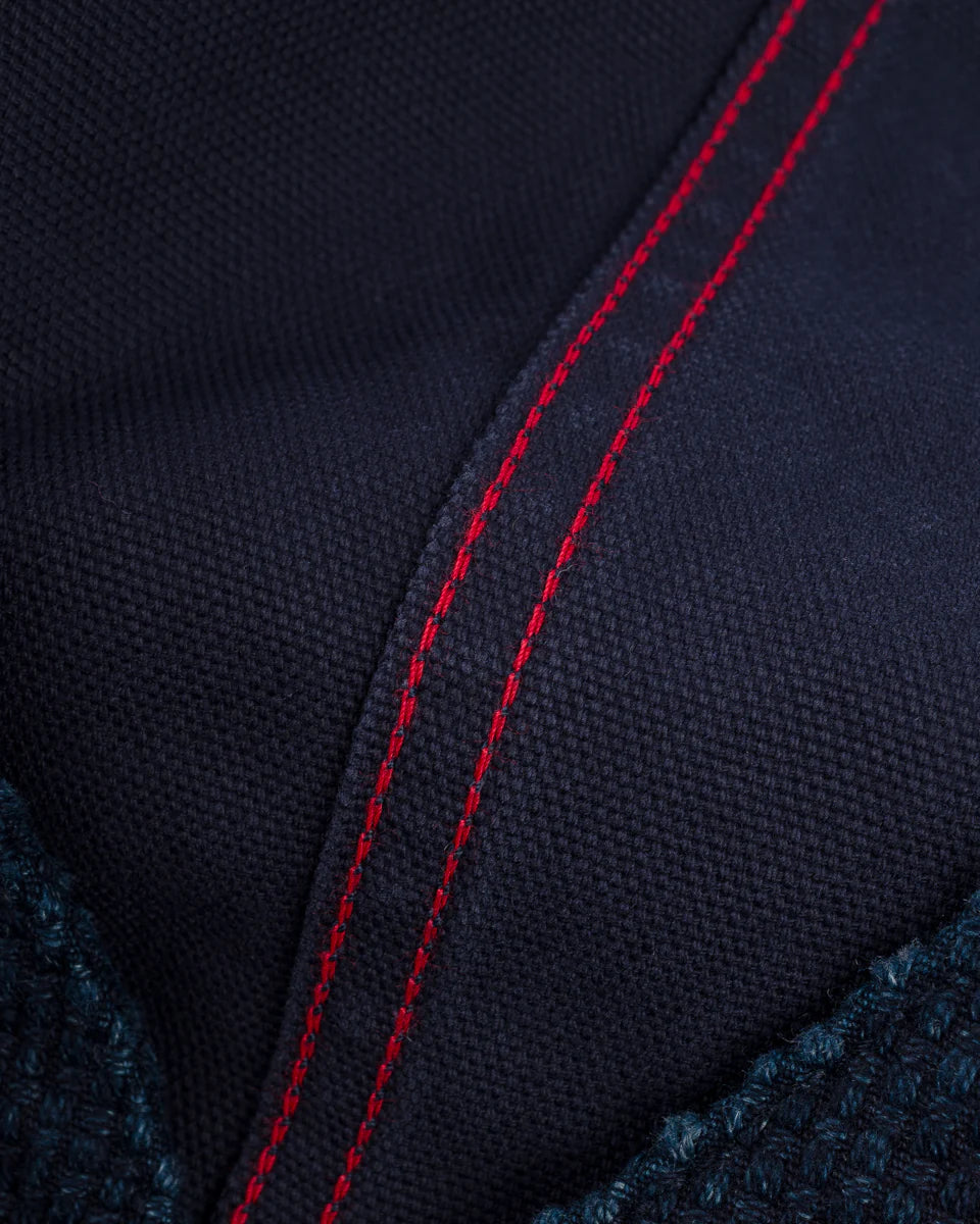 IHV-50 14oz Sashiko Dobby Cloth / Duck Work Vest - INDIGO