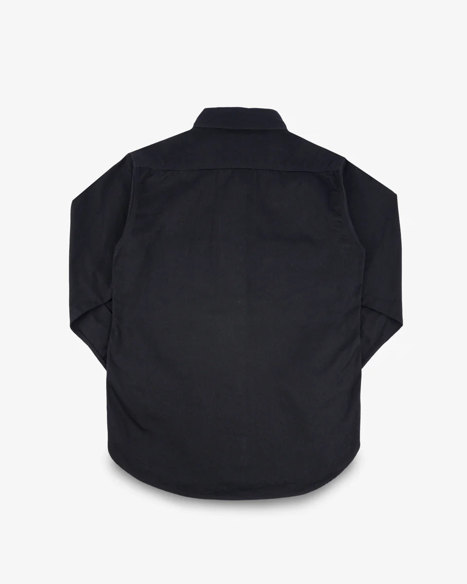 IHSH-414 9oz Cotton Linen Work Shirt - BLACK
