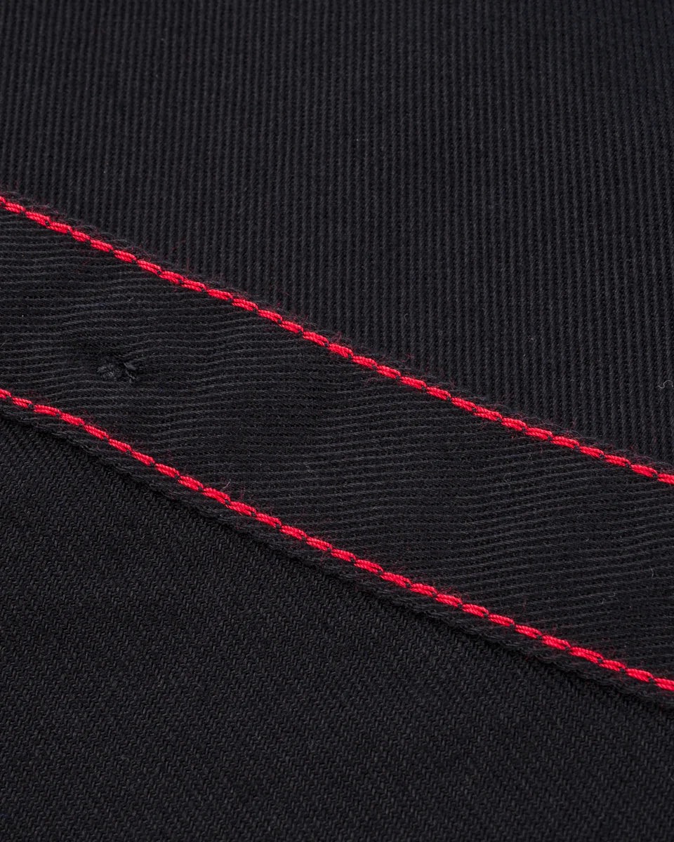 IHSH-414 9oz Cotton Linen Work Shirt - BLACK