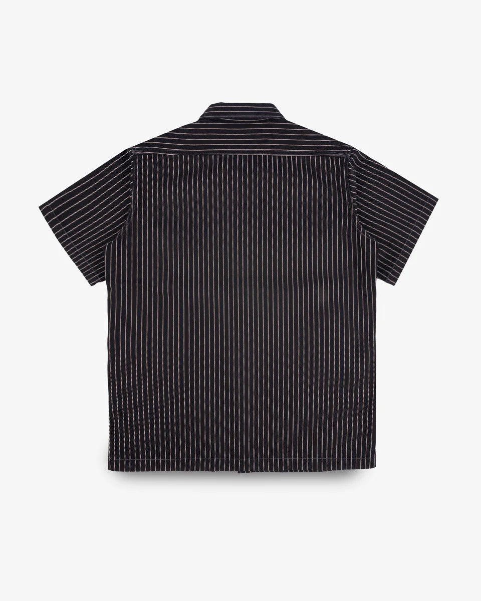 IHSH-416 10oz Wabash Short Sleeved Mechanic Shirt - BLACK