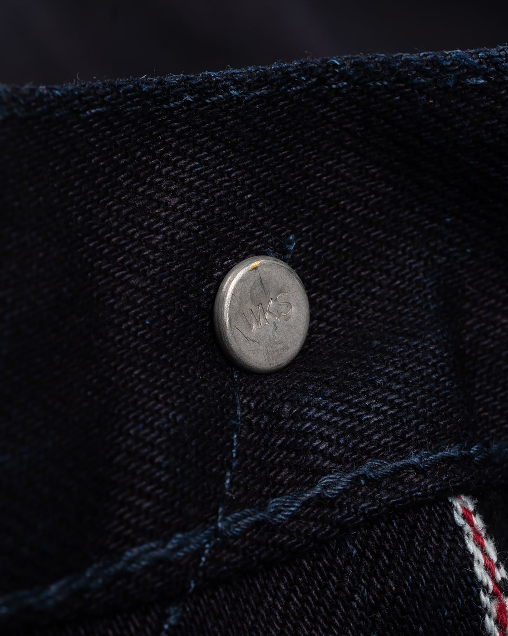 IH-634S-142ib 14oz Selvedge Straight Cut - INDIGO/BLACK
