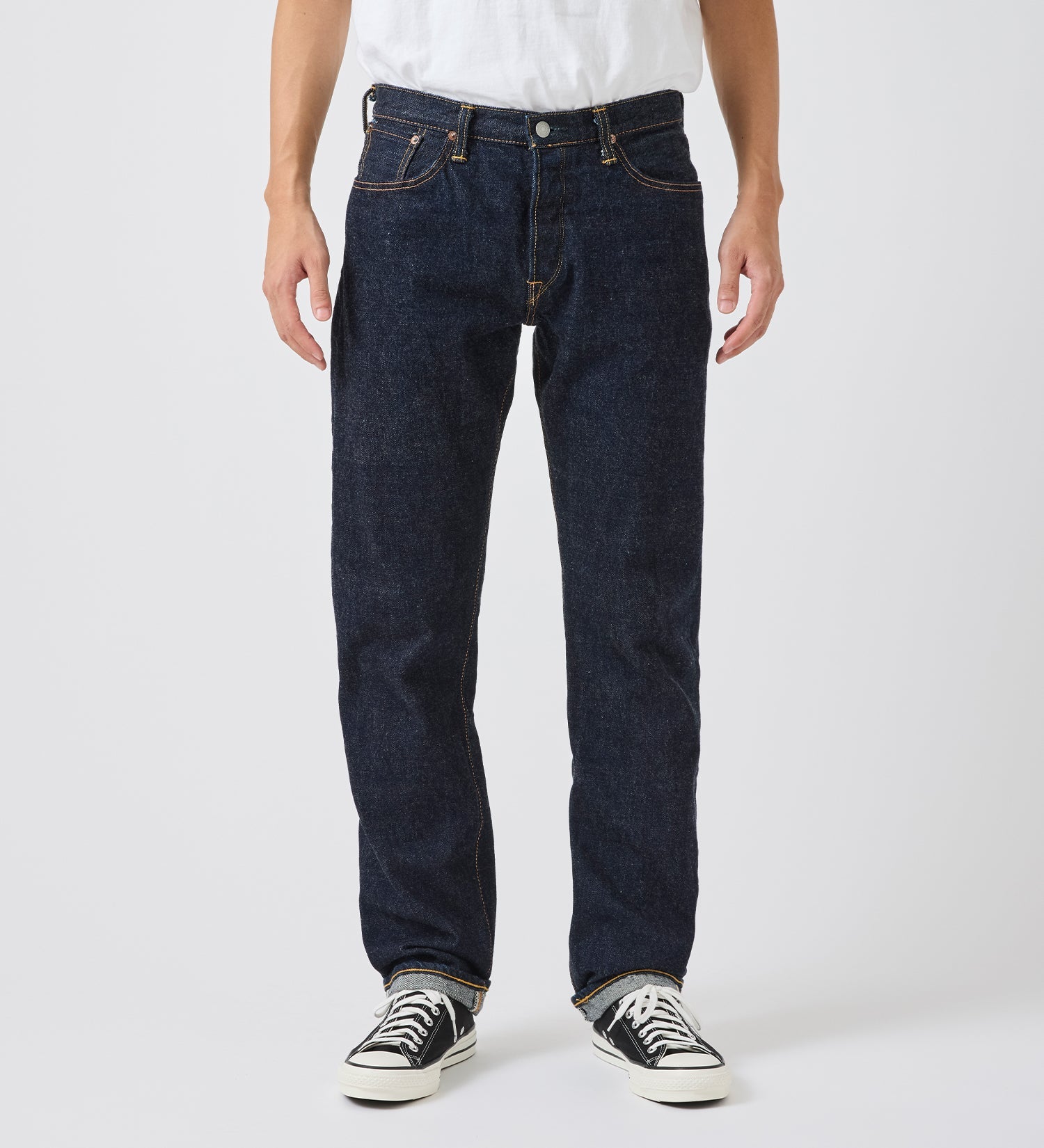 EDS03 389 32 REGULAR STRAIGHT KIBATA (UNWASHED) - INDIGO