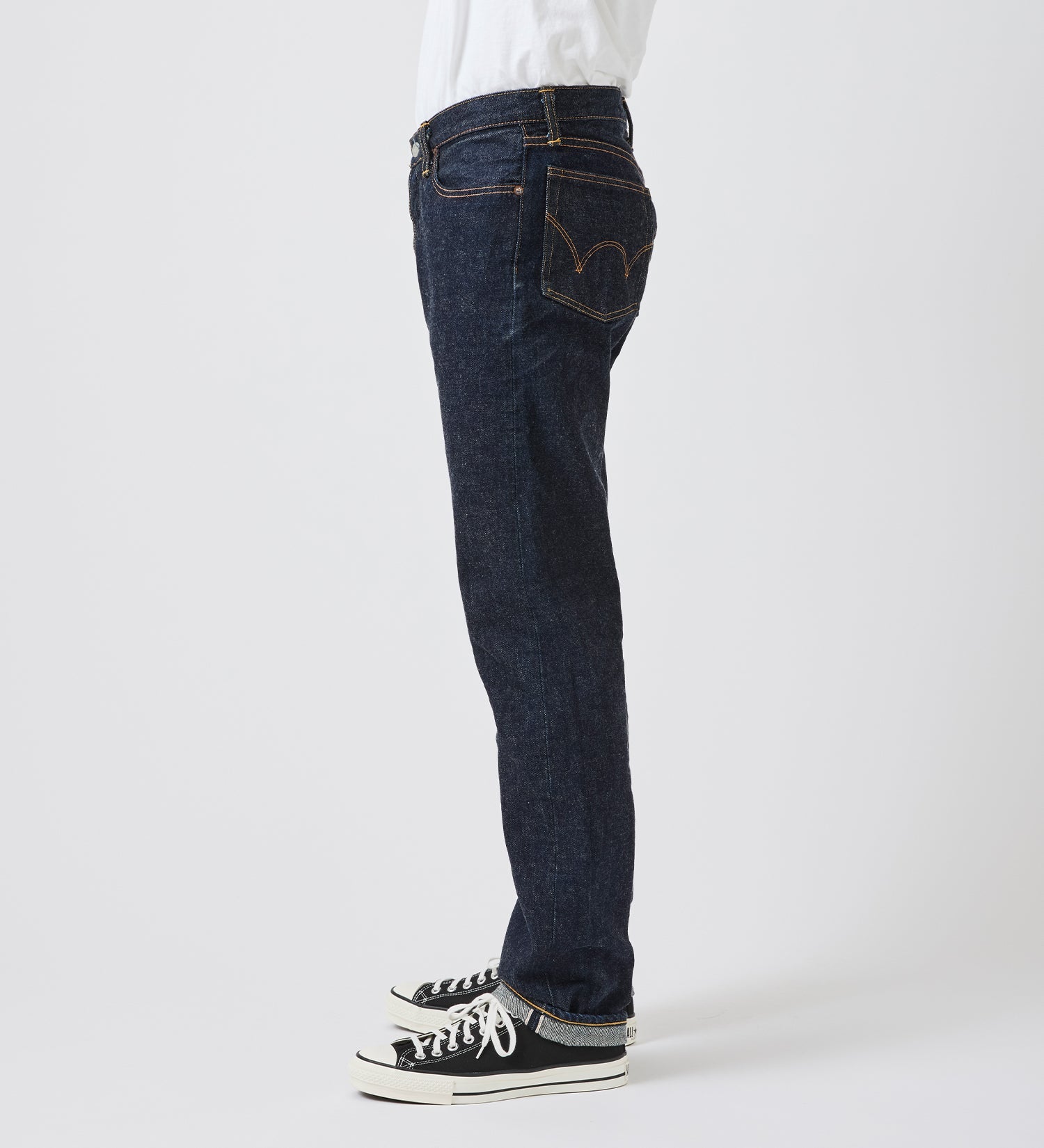 EDS03 389 32 REGULAR STRAIGHT KIBATA (UNWASHED) - INDIGO