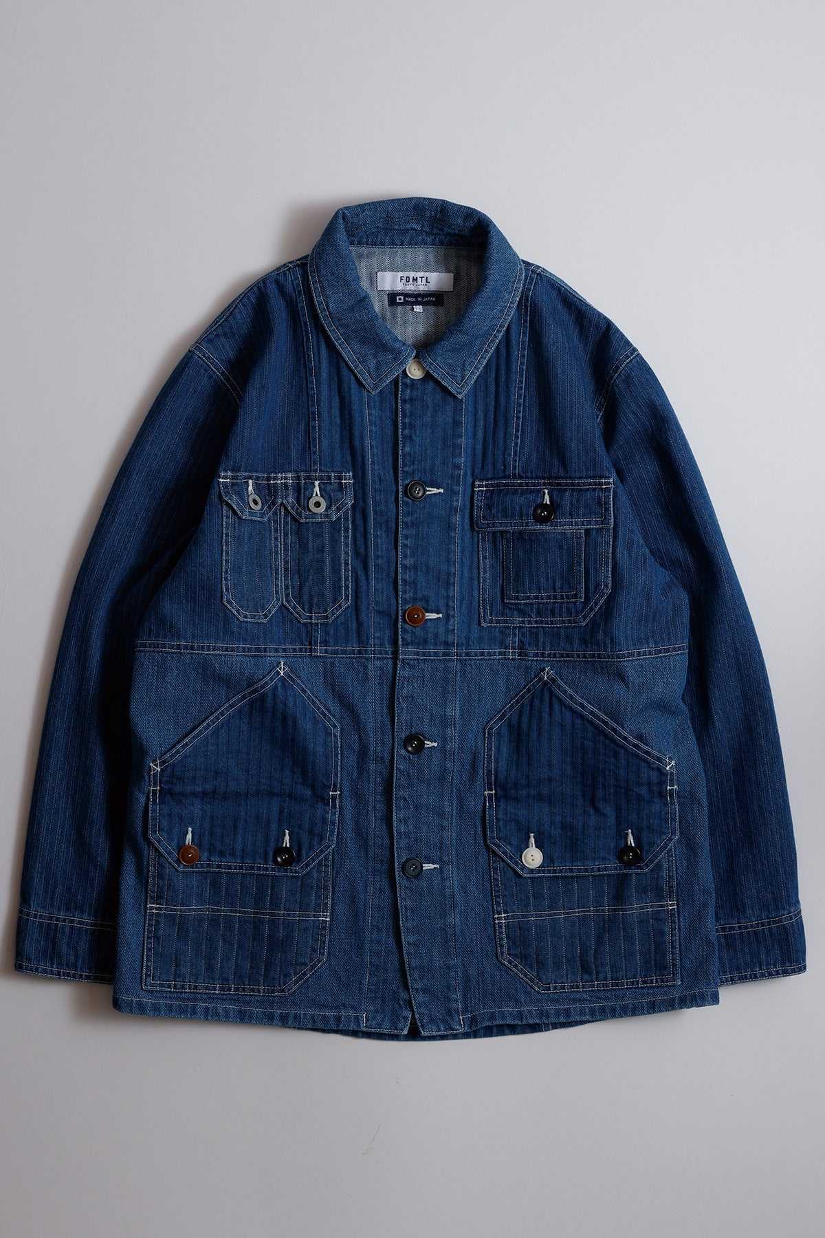 PATCHWORK COVERALL JACKET 3YR WASH (FA26) - INDIGO